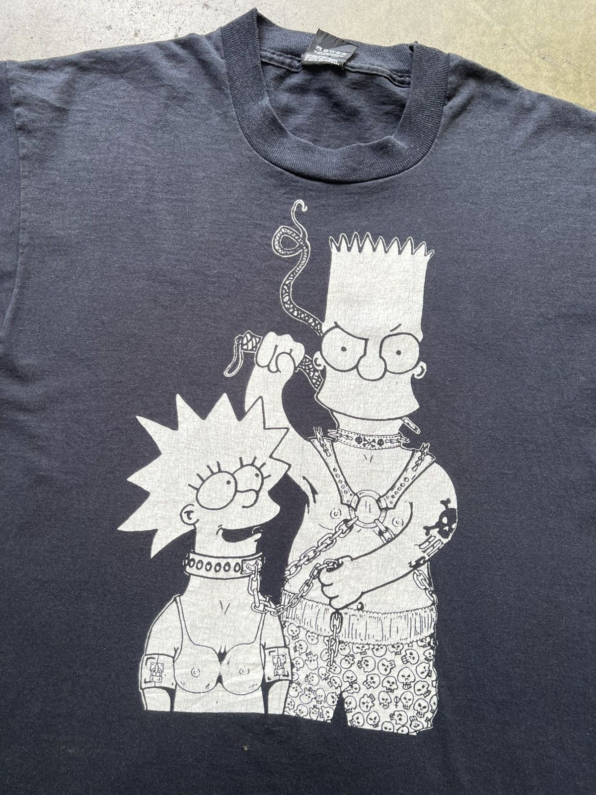 Vintage Rare ‘90s Bart & Lisa Simpson BDSM Bondage Tee Shirt Size US L / EU 52-54 / 3 - 3 Thumbnail