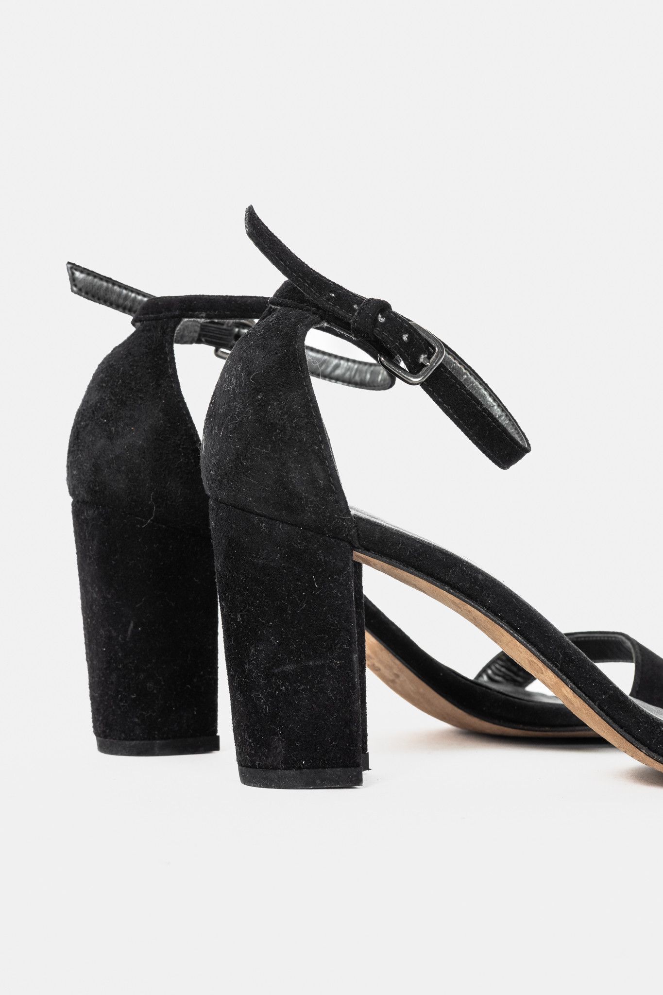 Stuart Weitzman Stuart Weitzman NearlyNude Black Suede Ankle-Strap Sandals Size US 6 / IT 36 - 6 Thumbnail