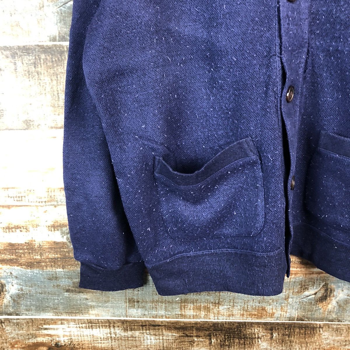 Japanese Brand Top Valu Dark Blue Cardigan Knitwear #A1935 Size US M / EU 48-50 / 2 - 7 Thumbnail