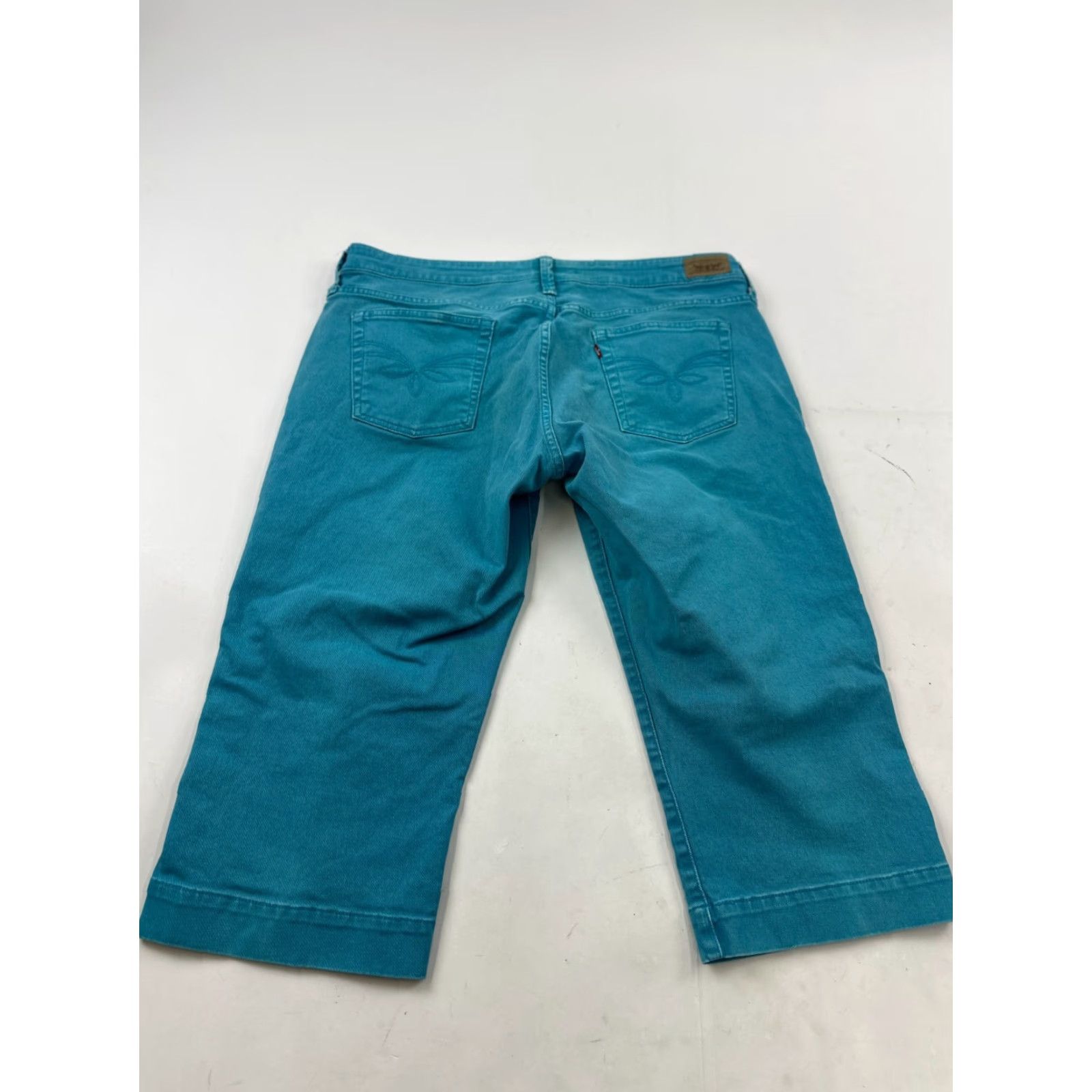 Levi's Levi’s 545 Jeans Womens 12 Blue Denim Cropped Low Rise Straight Leg Red Tab Shirt? Size 34" / US 12 / IT 48 - 2 Thumbnail