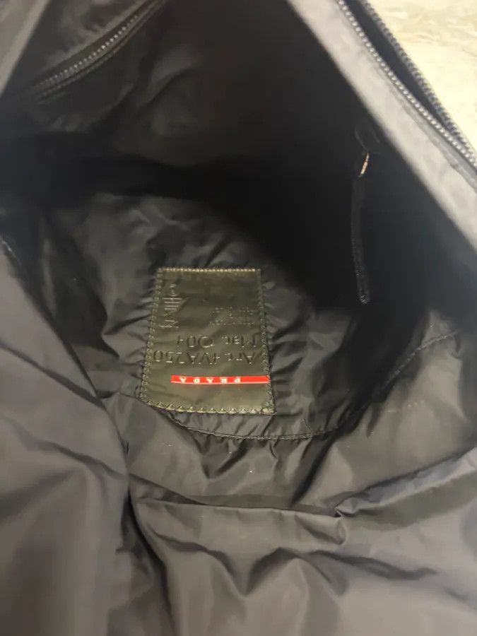 Prada 2000s Prada Black Linea Rossa Nylon Shoulder Bag Size ONE SIZE - 13 Thumbnail