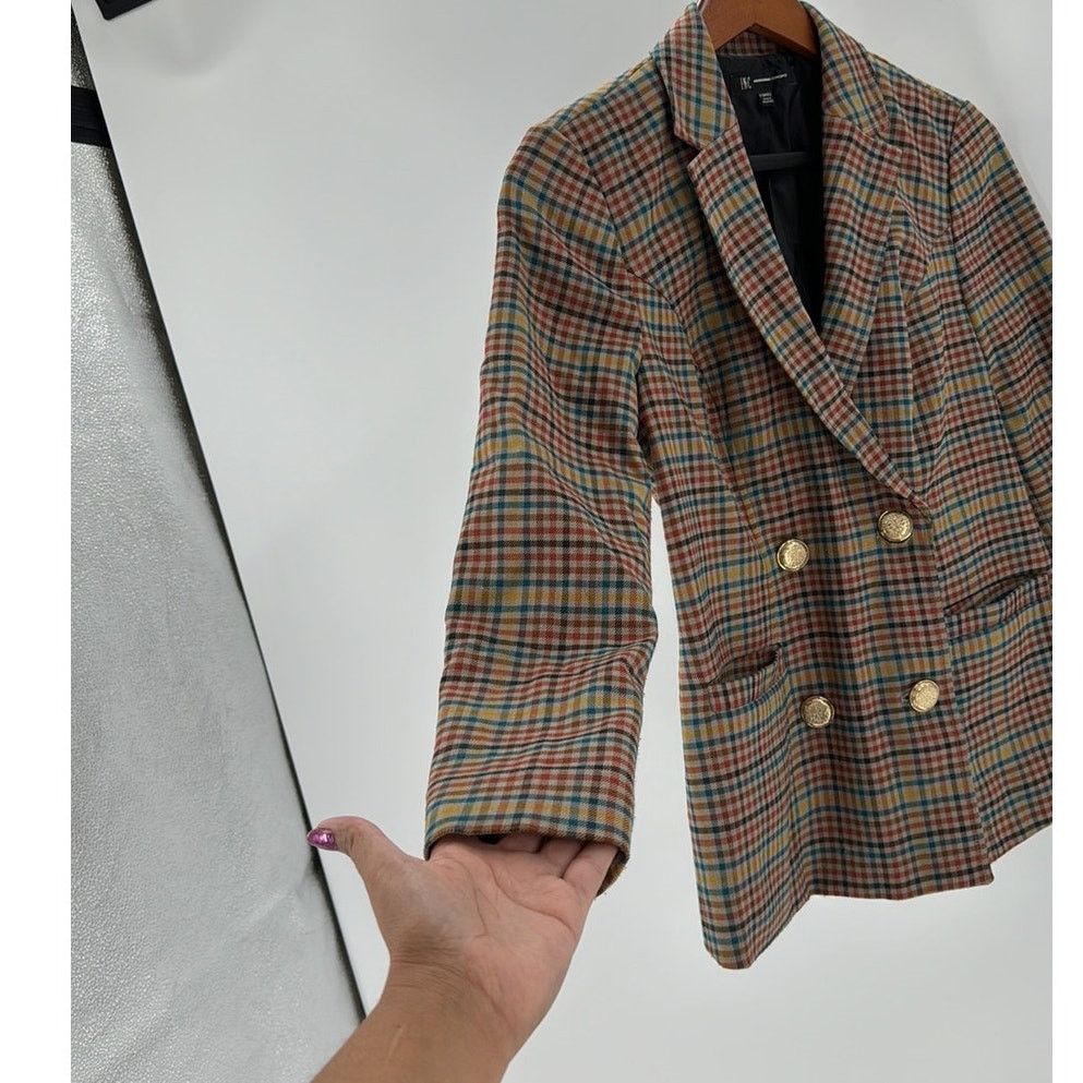 Other International Concepts plaid double breasted Blazer sz XS Size XS / US 0-2 / IT 36-38 - 6 Thumbnail