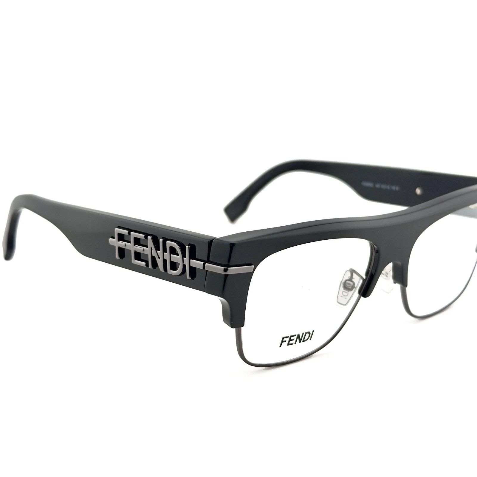 Fendi FENDI FENDIGRAPHY HOBO LOGO 50095 001 Eyeglasses FE50095U Size ONE SIZE - 8 Thumbnail