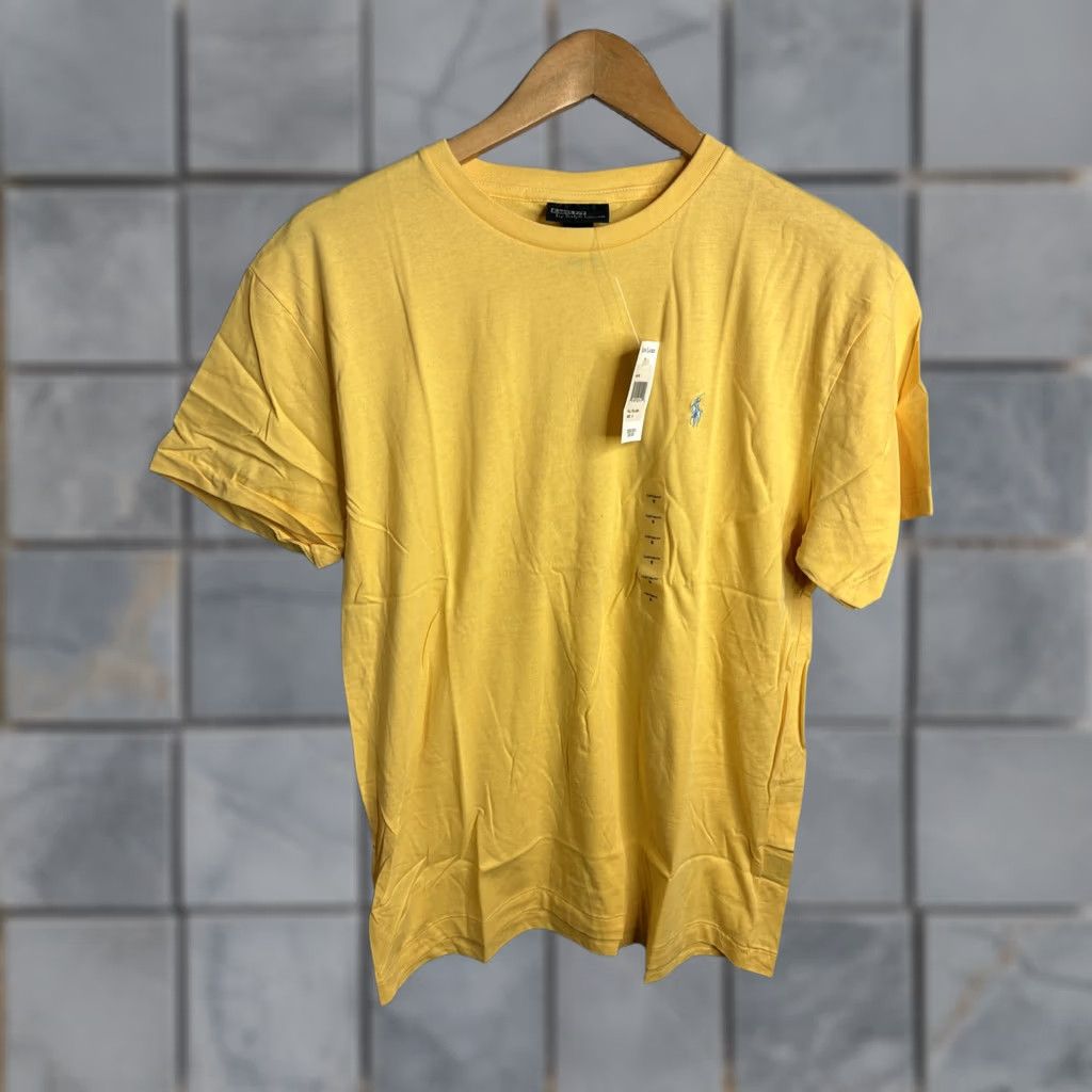 Polo Ralph Lauren Polo Ralph Lauren Shirt Mens Small Yellow Crewneck Pony Logo Cotton Tee T-Shirt Size US S / EU 44-46 / 1 - 1 Thumbnail