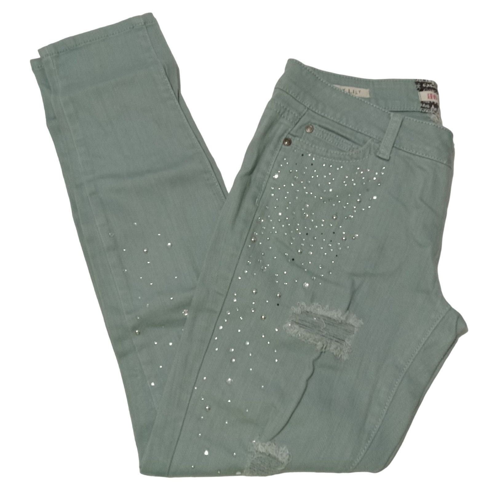 & Other Stories Hot Kiss Jeans 32 X 30 Skinny Lily Embellished Distressed Size 32" / US 10 / IT 46 - 4 Thumbnail
