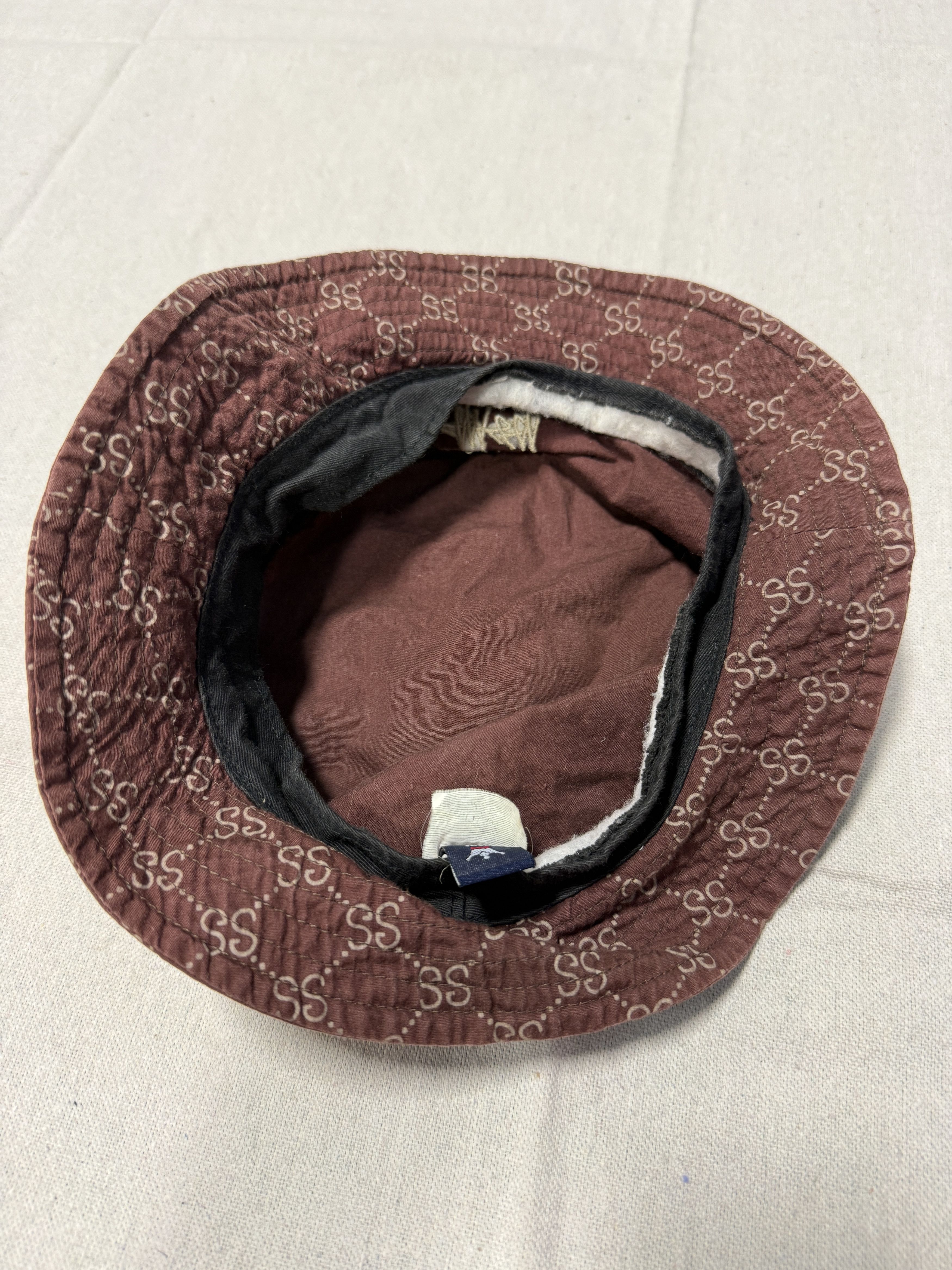 Stussy Vintage Stussy Monogram Patterned Brown Bucket Hat Size One Size RARE Size ONE SIZE - 3 Thumbnail