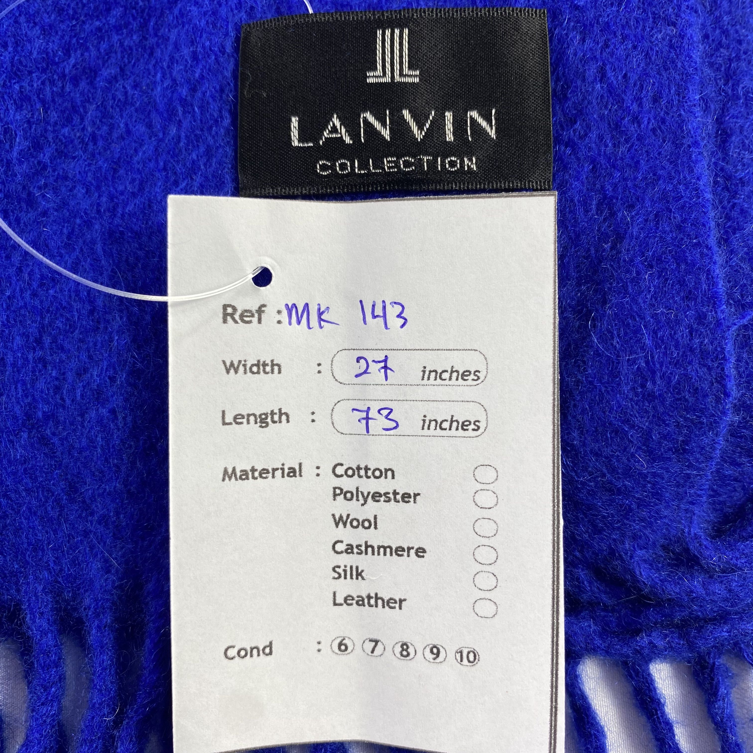 Lanvin × Vintage Lanvin Scarf Neck Wrap Cashmere Muffler Size ONE SIZE - 6 Thumbnail