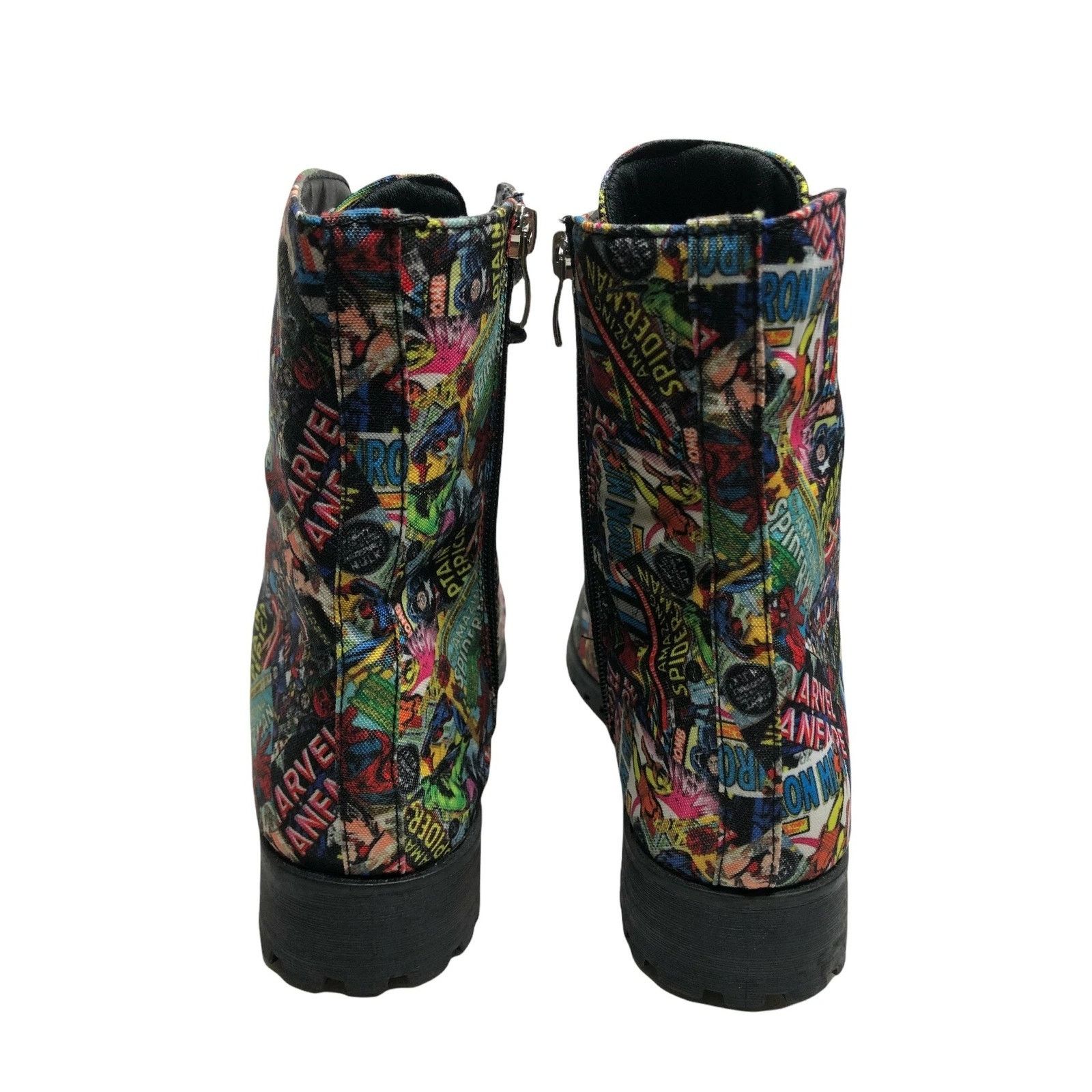 Other Marvel All Super Heroes Comic Print Combat Boots 10 Size US 10 / IT 40 - 3 Thumbnail