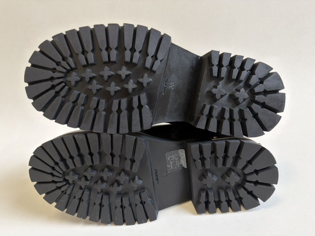 Ann Demeulemeester Metal Plaque Detail Black ‘Tucson’ Combat Boots Size US 6 / IT 36 - 19 Thumbnail