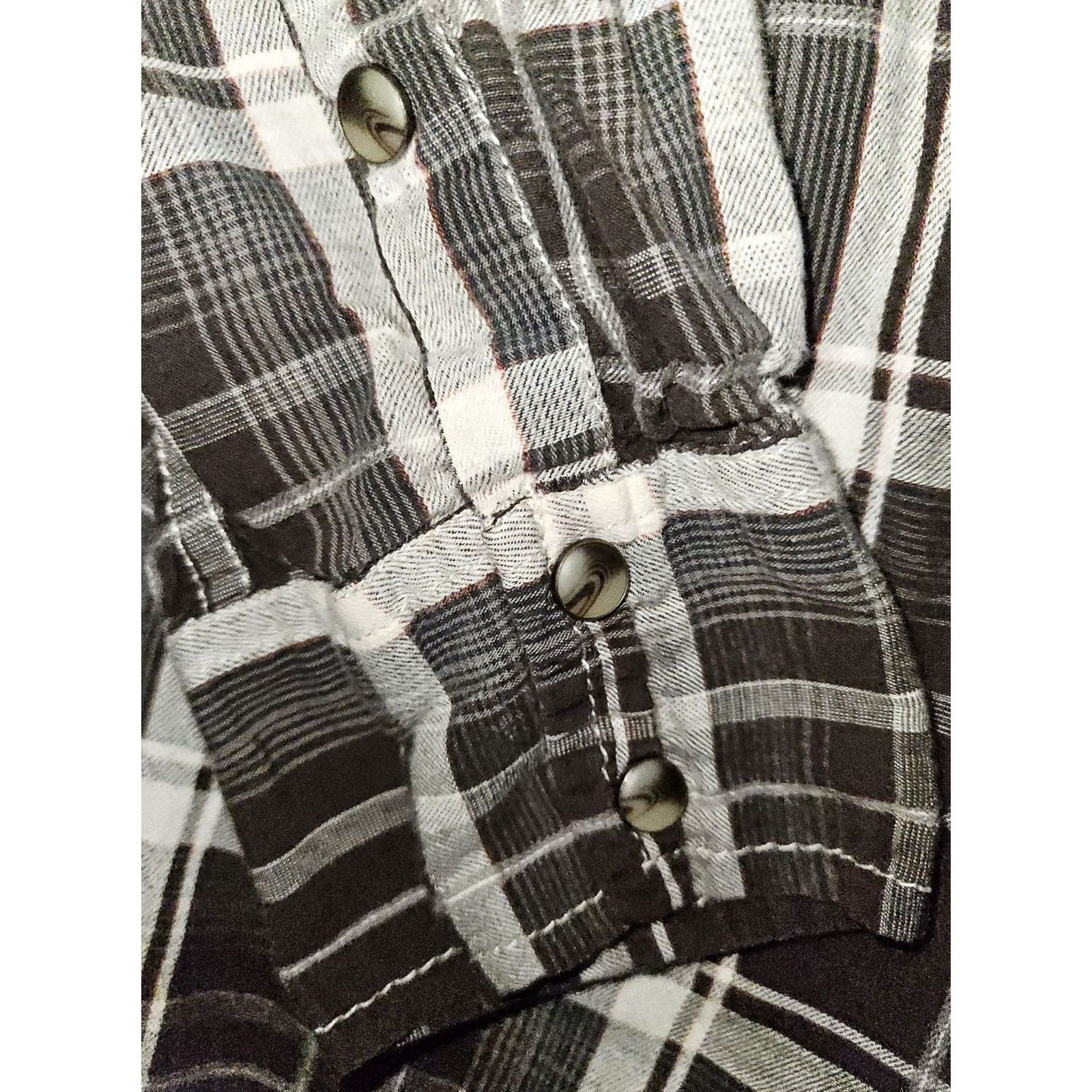 BKE BKE Shirt Mens Medium Brown White Plaid Long Sleeve Pearl Snap Western Top Size US M / EU 48-50 / 2 - 5 Thumbnail