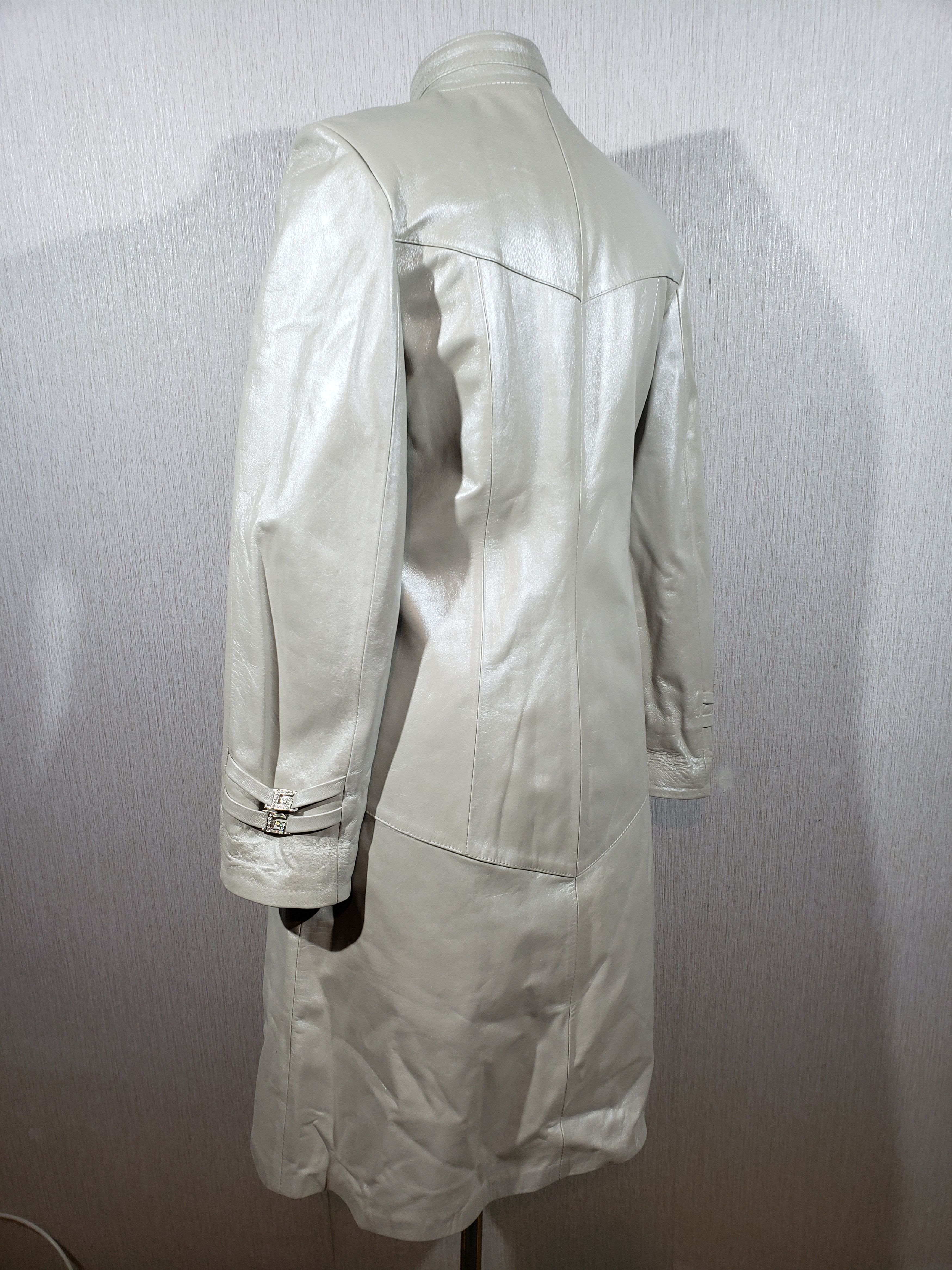 Other Cool women's gray leather jacket. Size L / US 10 / IT 46 - 6 Thumbnail