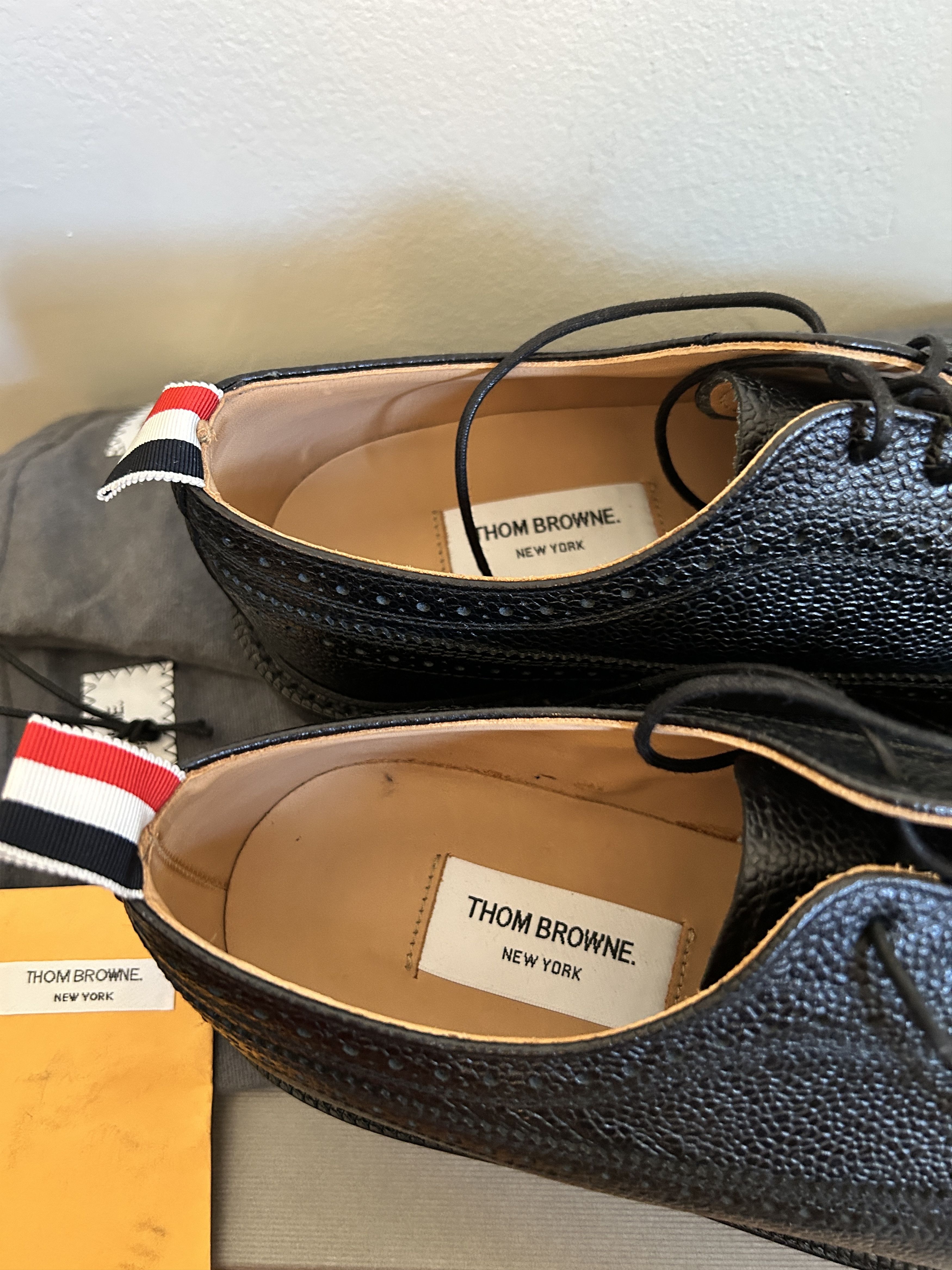 Thom Browne Thom Browne Black Leather Sole Longwing Derbys Size US 10 / EU 43 - 4 Thumbnail