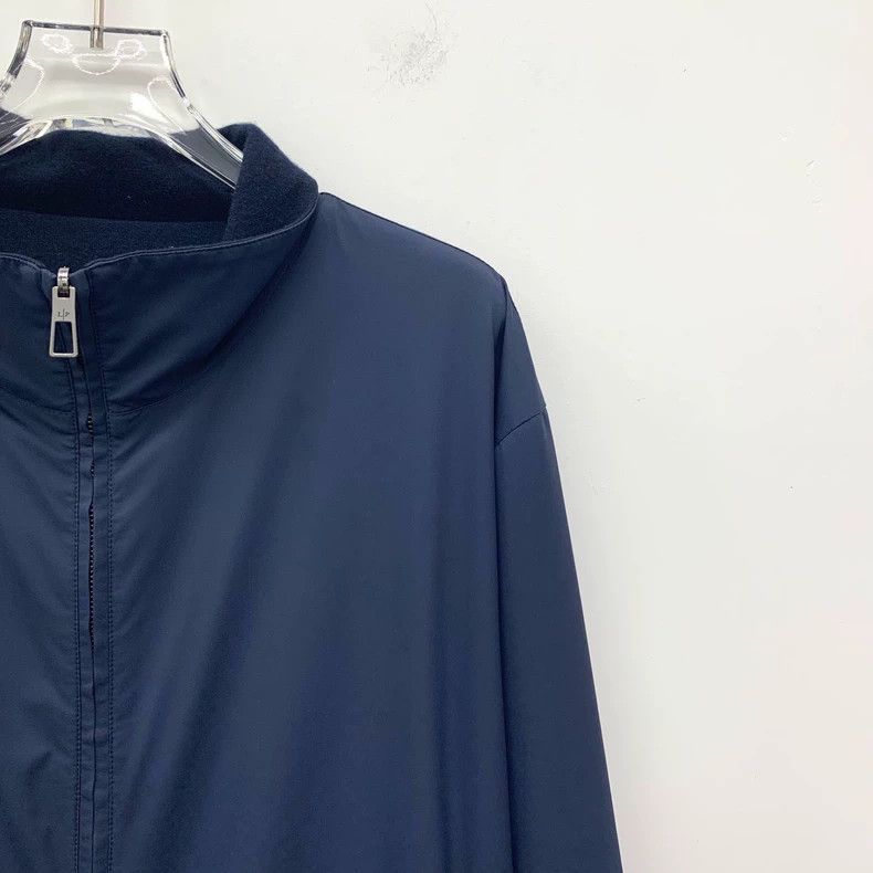 Loro Piana Loro Piana Dark blue stand-up collar zipper long-sleeved do Size US M / EU 48-50 / 2 - 9 Thumbnail