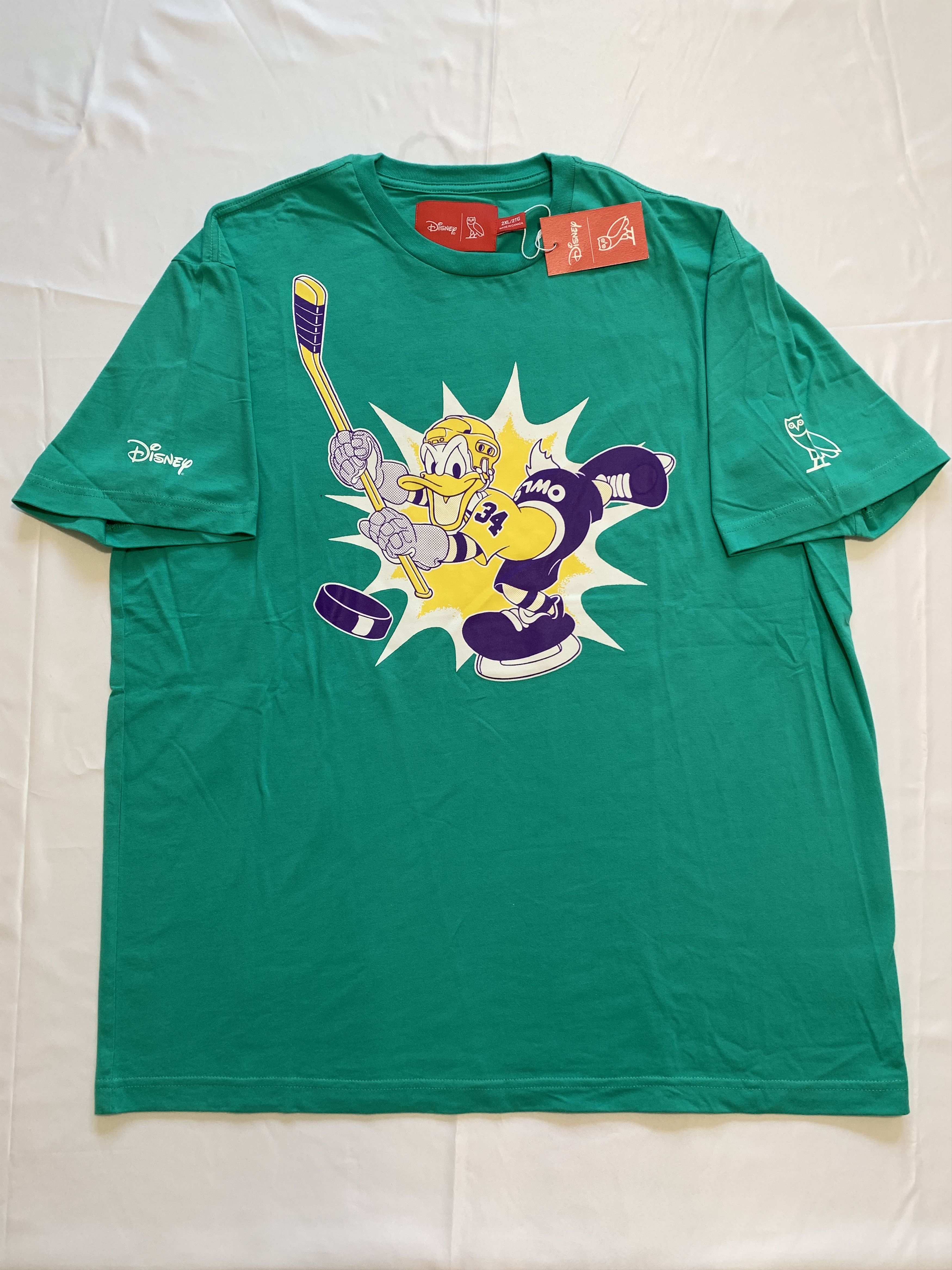 Disney OVO x Disney Donald "OWLS" T-shirt Turquoise Size US XXL / EU 58 / 5 - 1 Thumbnail