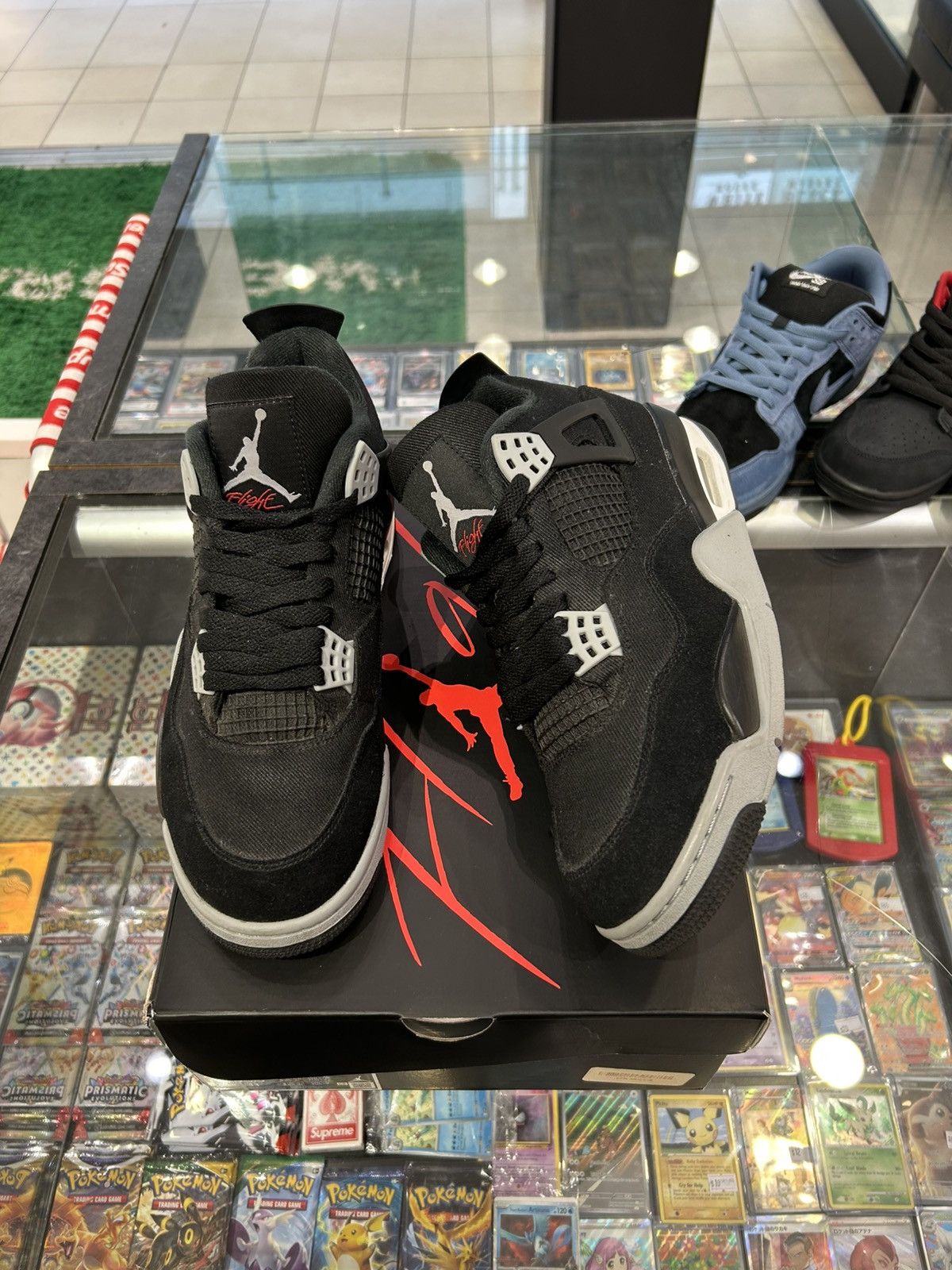 Jordan Brand Jordan 4 black canvas Size US 9.5 / EU 42-43 - 1 Thumbnail