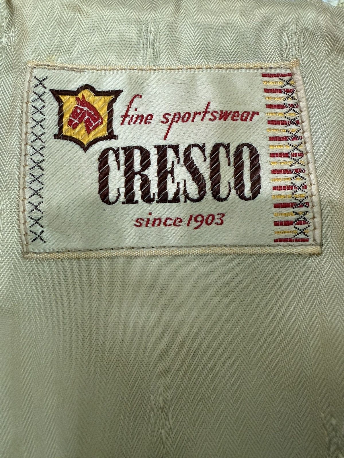 Lewis Leathers VINTAGE CRESCO LEATHER JACKET KNIT SLEEVE VARSITY STYLE Size US M / EU 48-50 / 2 - 9 Thumbnail