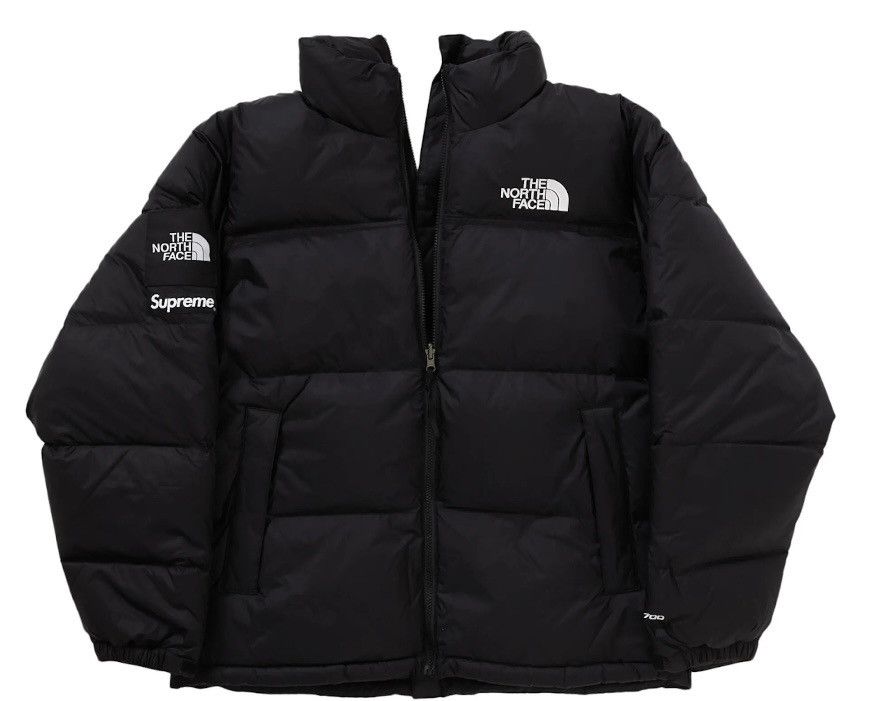 image of Supreme The North Face Split Nuptse Jacket in Black, Men's (Size Medium)