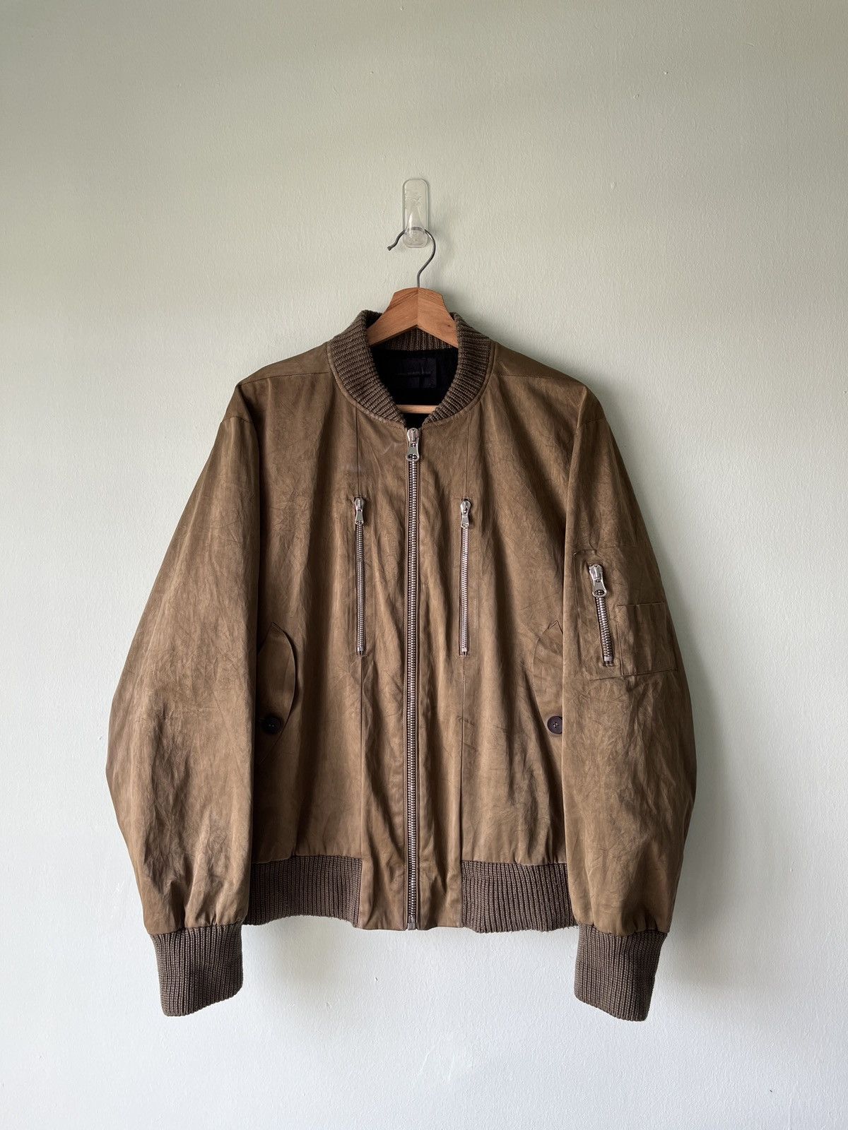 Diesel Black Gold Diesel Black Gold Bomber Leather Jacket Size US M / EU 48-50 / 2 - 1 Thumbnail