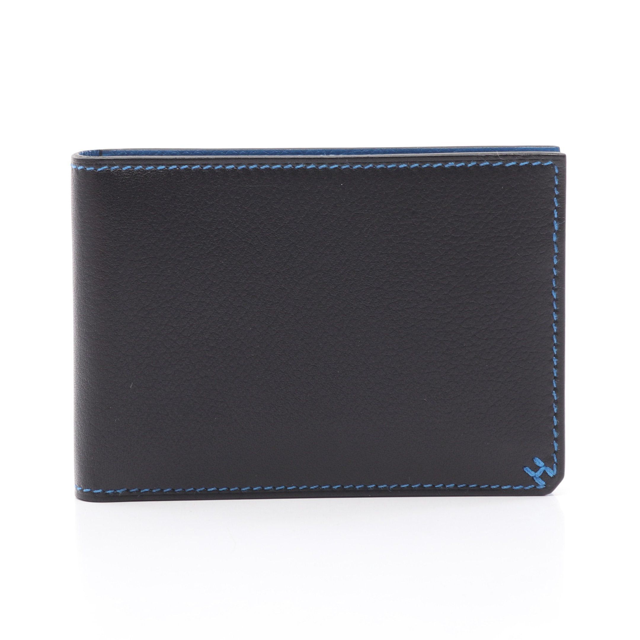 Hermes Hermes H Sellier Horizontal Noir Blue Jellies Card Case Evercolor Black B Stamp Size ONE SIZE - 1 Thumbnail