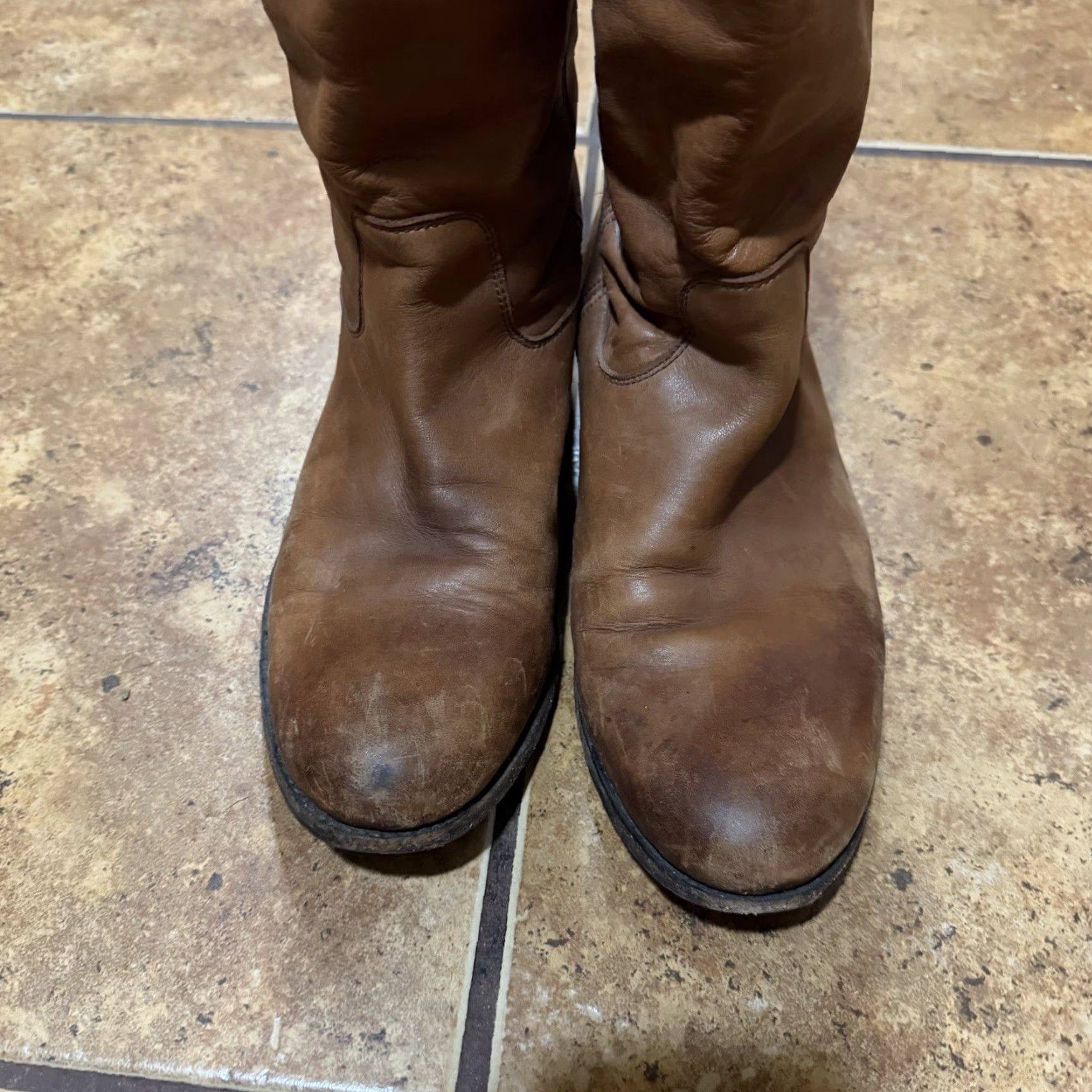 Frye Frye Melissa 3478813 Button Riding Tall Cognac Brown Leather Size 9B Boots Mens Womens Girls Boys? Size US 9 / IT 39 - 6 Thumbnail