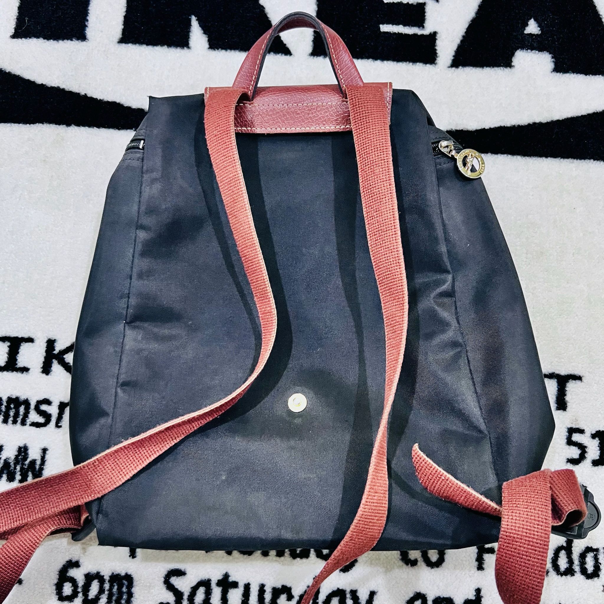Longchamp Longchamp Le Pliage Backpack - Brown Black Size ONE SIZE - 4 Thumbnail
