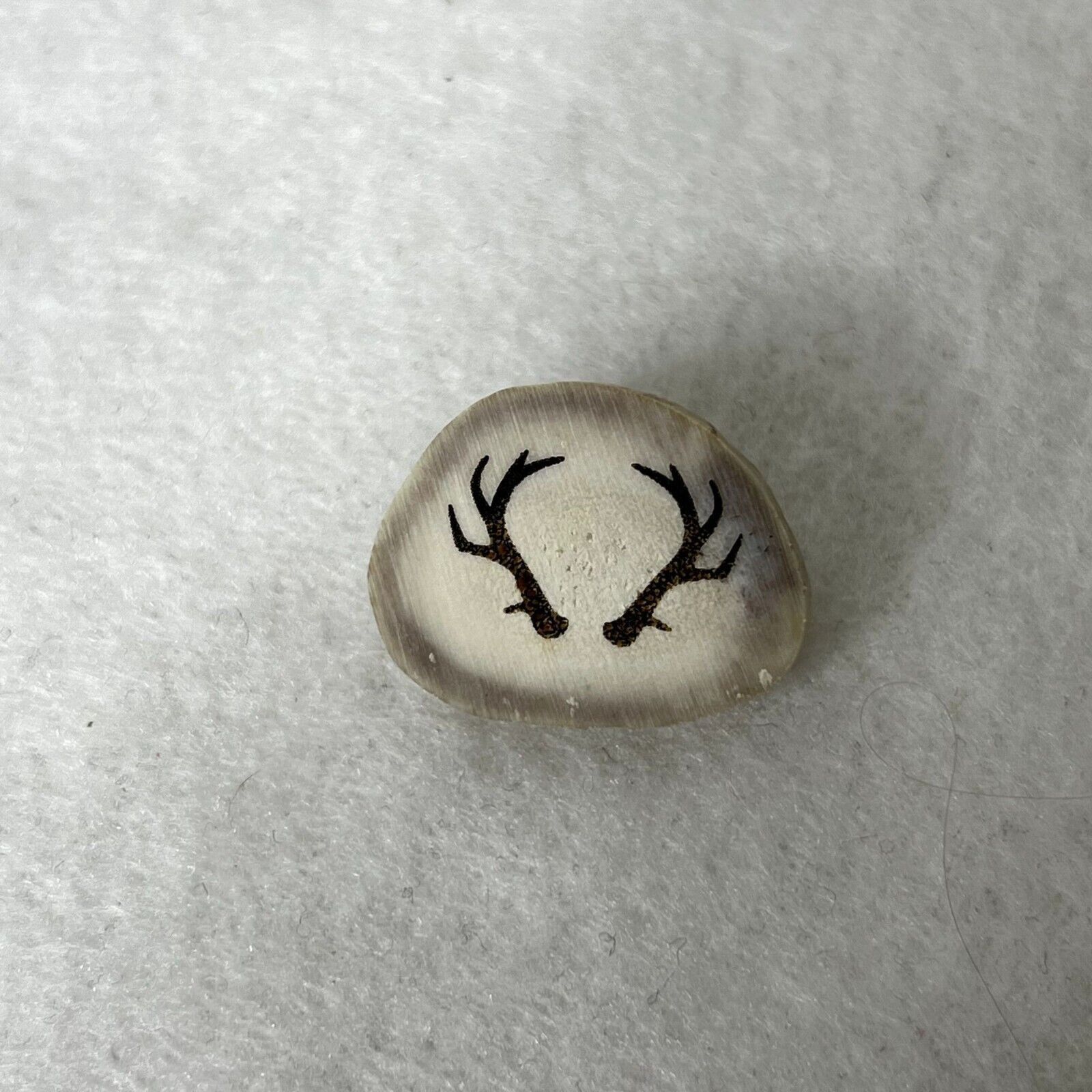 Handmade Real Deer Antler Engraved Pin Size ONE SIZE - 2 Thumbnail