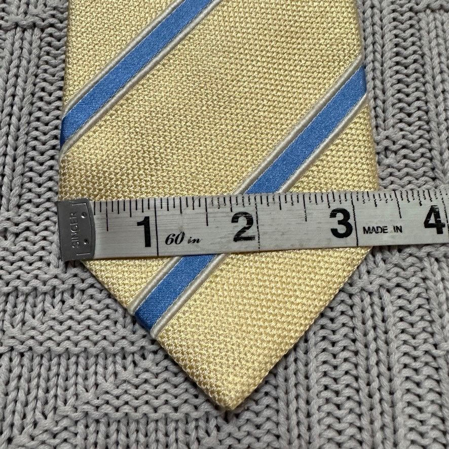 Burberry Burberry yellow and blue striped silk tie Size ONE SIZE - 6 Thumbnail