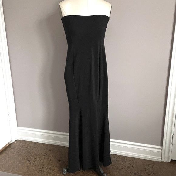 Vintage Vintage Black Tube Maxi Mermaid Dress - Stretchy! 🇨🇦 Size M / US 6-8 / IT 42-44 - 3 Thumbnail