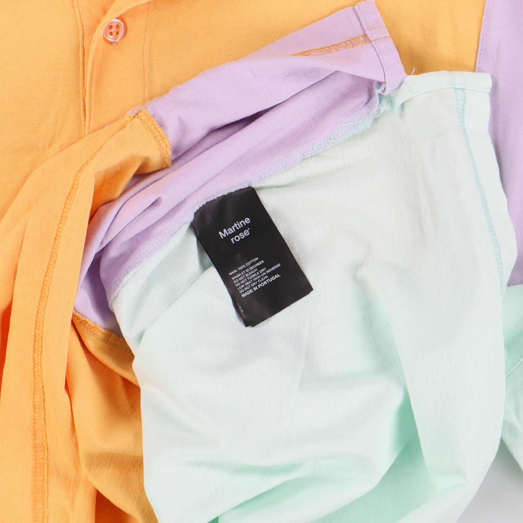 Martine Rose Multicolour Panelled Oversized Logo Polo Size US XS / EU 42 / 0 - 9 Thumbnail