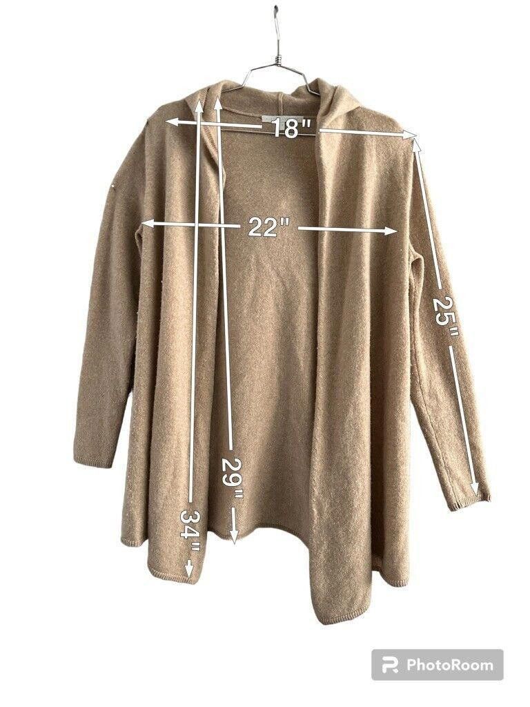 Designer Alpine Cashmere Casual Hoodie -Oatmeal Women S Size S / US 4 / IT 40 - 2 Thumbnail