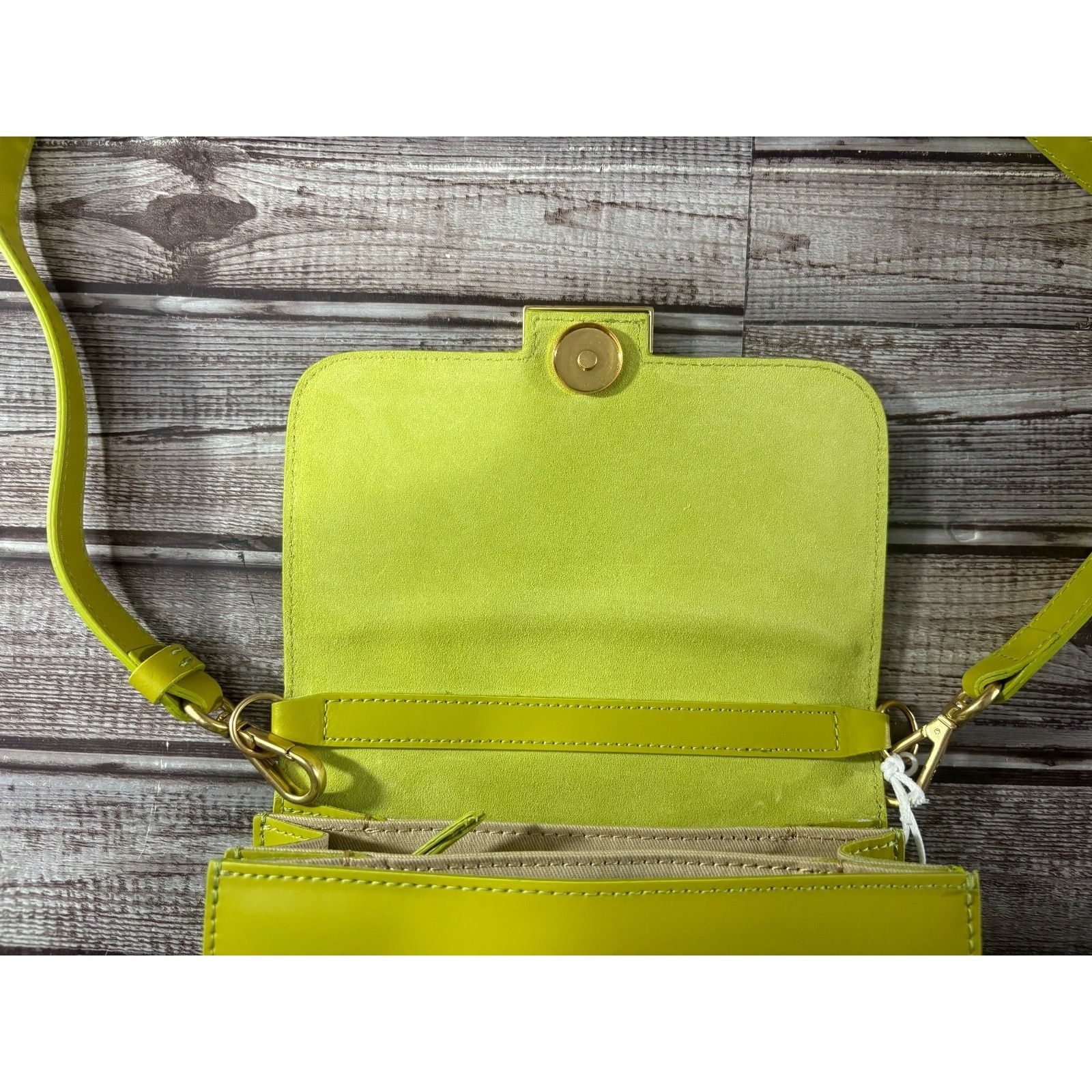 Frame FRAME Le Signature Mini leather crossbody Bag color Chartreu Size ONE SIZE - 16 Thumbnail