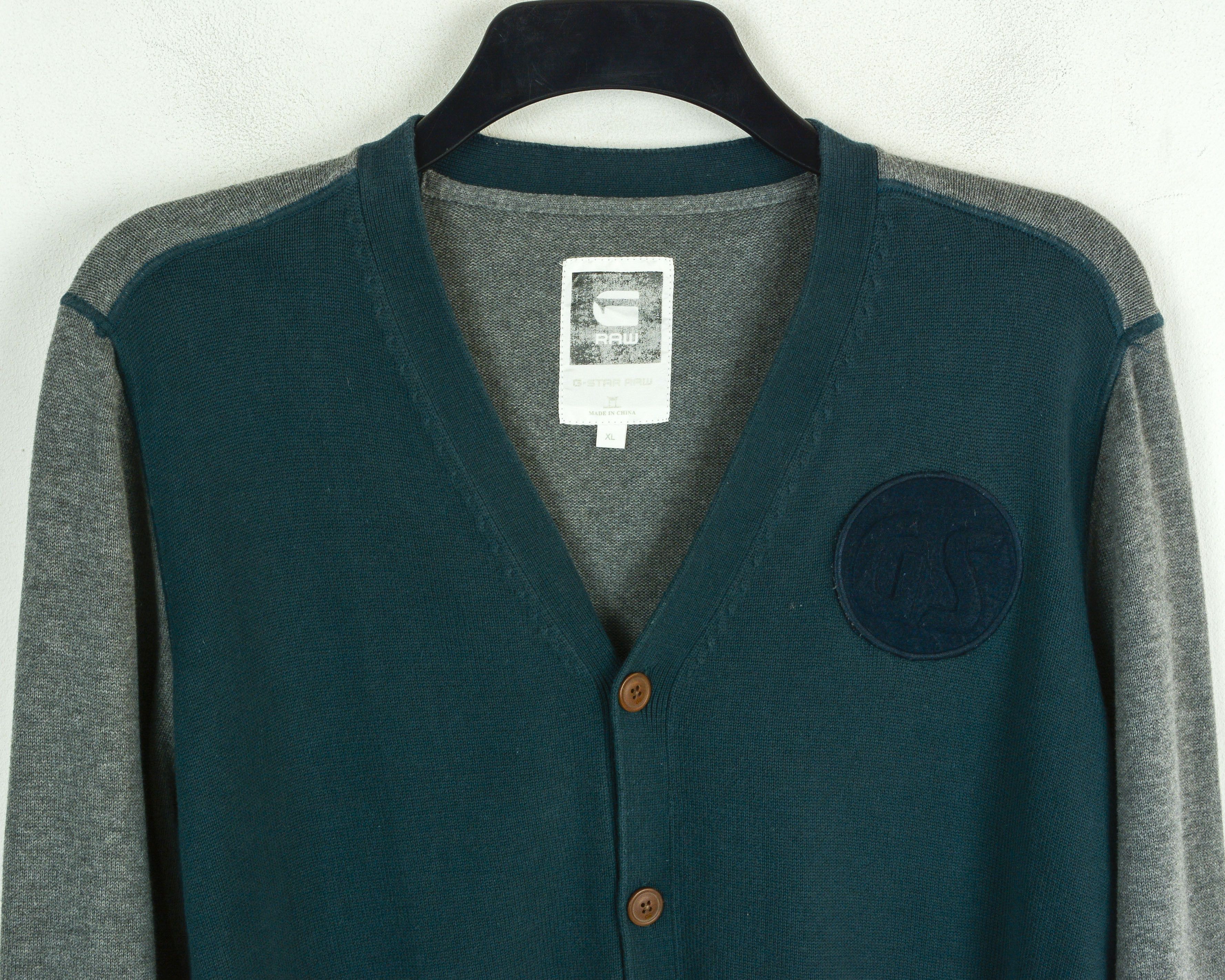 G-Star 'News Color Block' Cardigan Knit Men's XL Sweater Jumper Size US XL / EU 56 / 4 - 2 Thumbnail