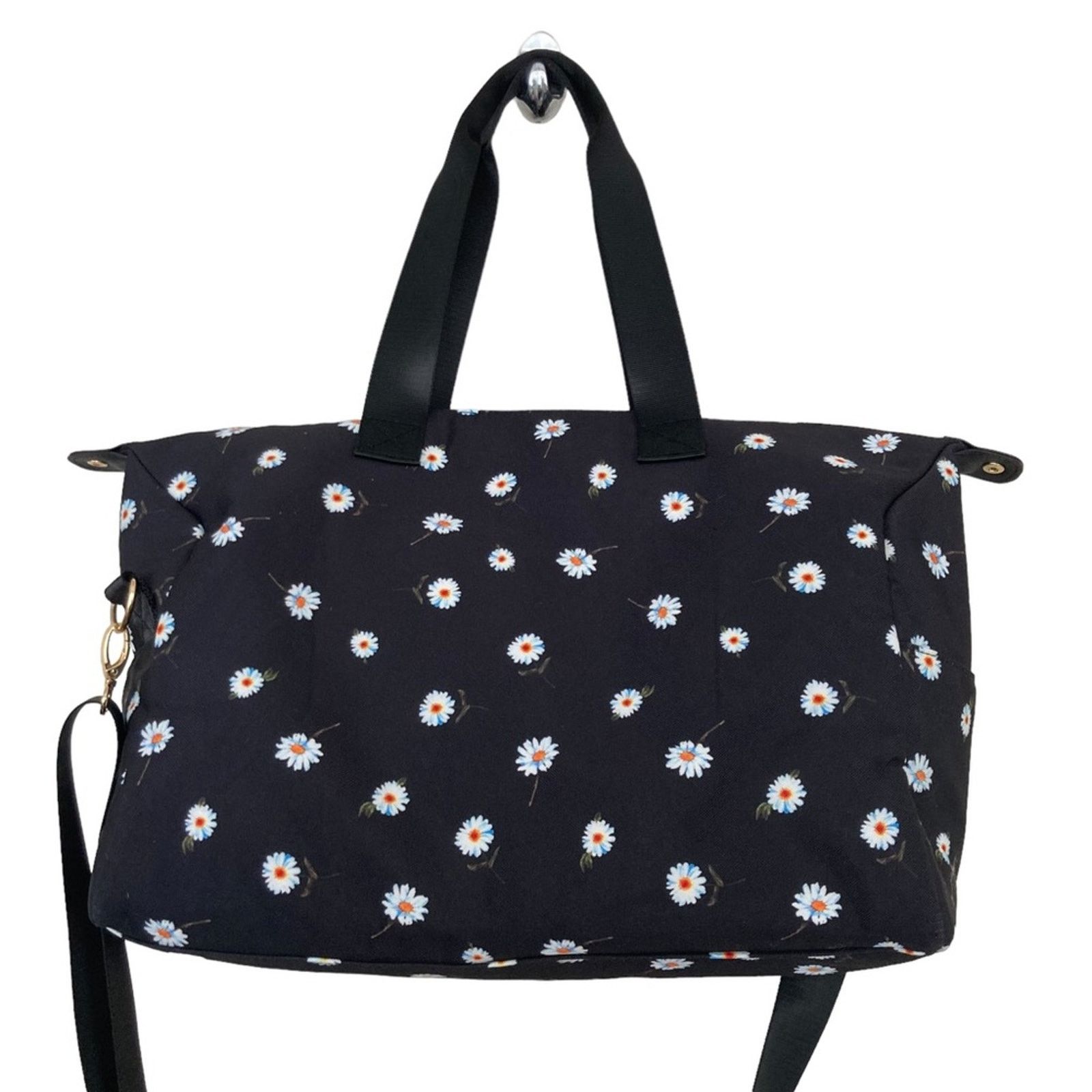 Alice + Olivia Alice + Olivia Daisy Print Black Tote Bag Size ONE SIZE - 3 Thumbnail