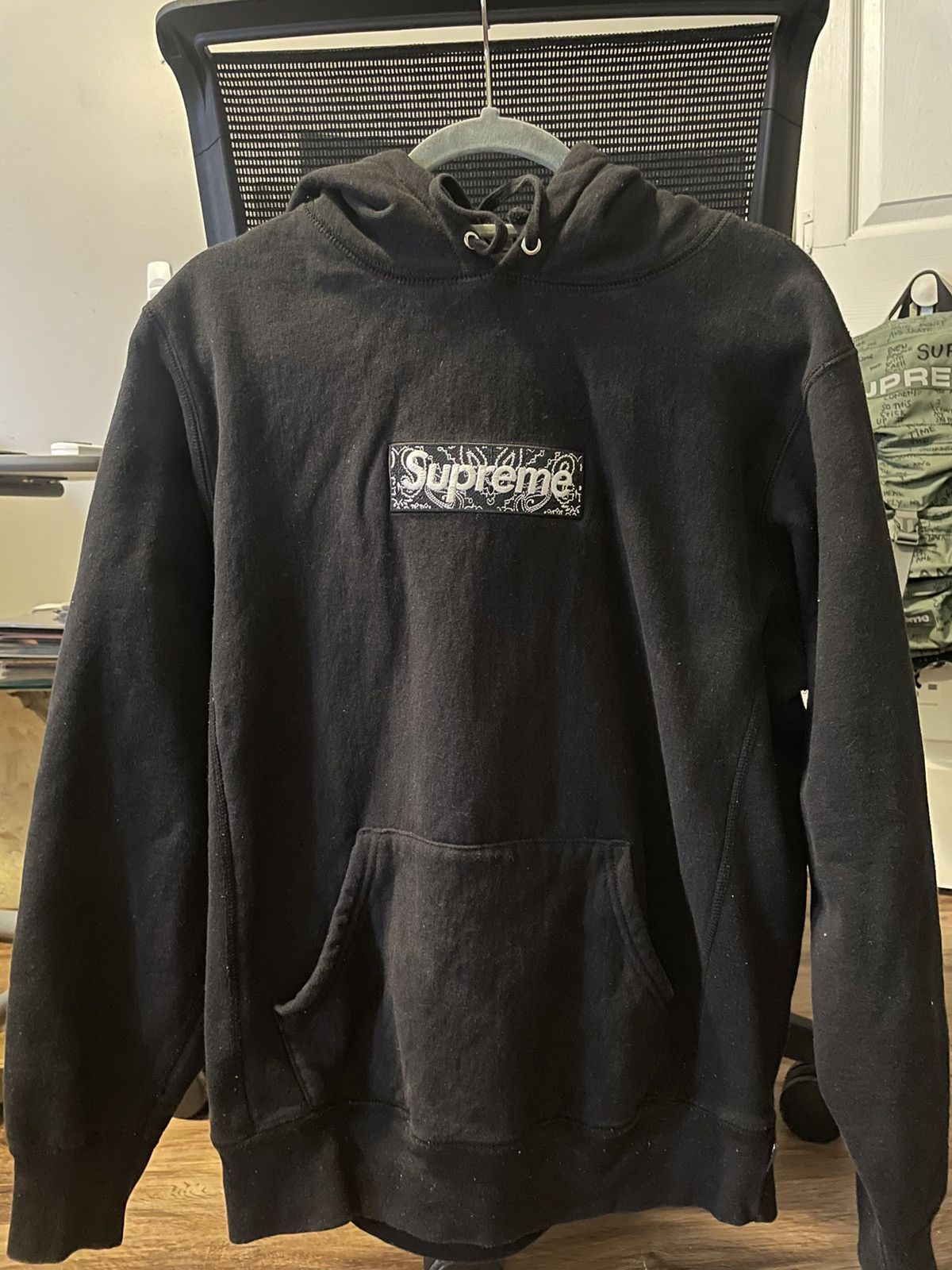 image of Supreme Fw19 Bandana Box Logo in Black, Men's (Size Medium)