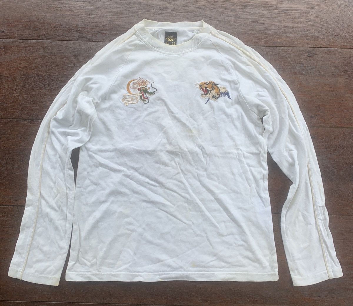 Japanese Brand Sukajan Dragon tiger sakura japan embroidery long sleeve Size US M / EU 48-50 / 2 - 2 Thumbnail