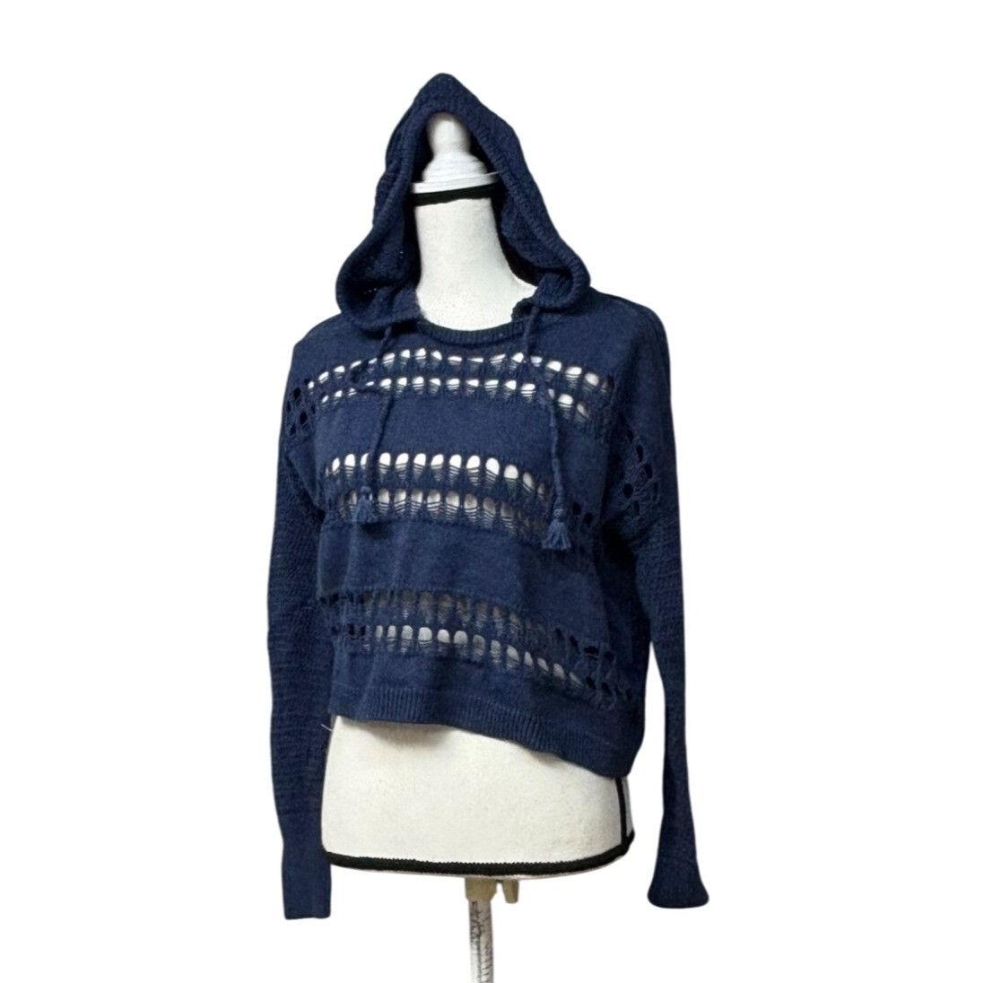 Other Victoria Secret Women’s Pointelle Knit Cropped Hooded Sweate Size S / US 4 / IT 40 - 9 Thumbnail