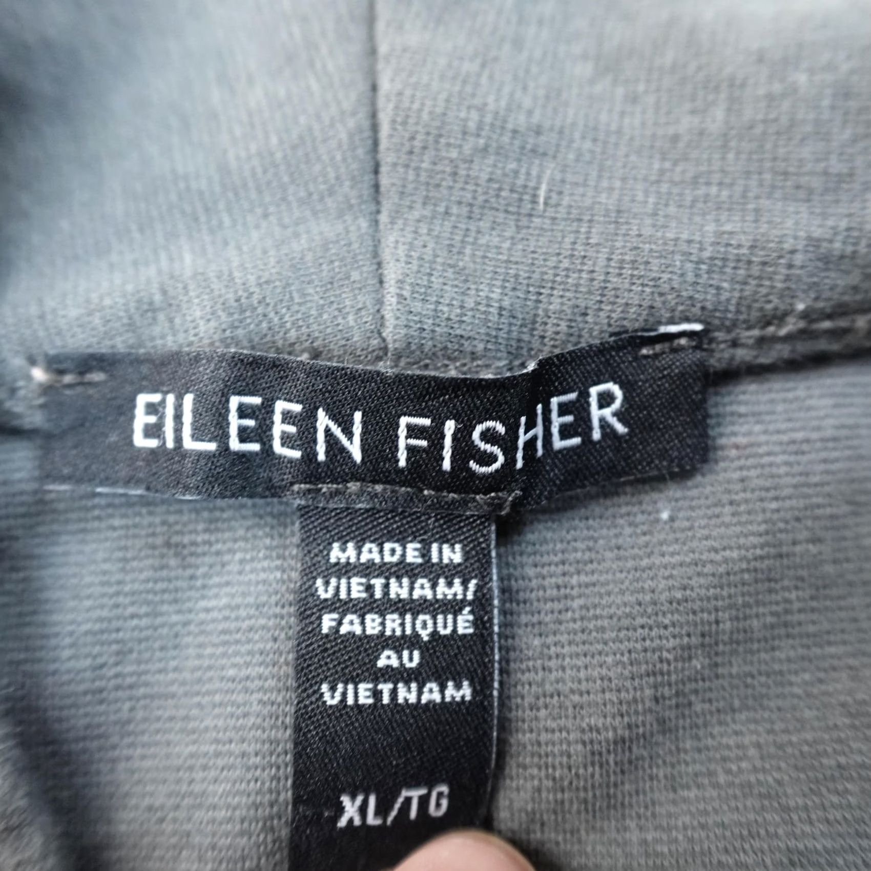 Eileen Fisher Eileen Fisher Cardigan Womens XL Gray Organic Cotton Kimono Open Front Top Size XL / US 12-14 / IT 48-50 - 4 Thumbnail