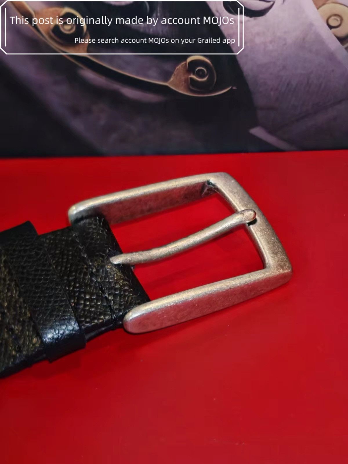 Brunello Cucinelli Sz M Brunello Cucinelli Pattern Leather Silver Buckle Belt Size ONE SIZE - 7 Thumbnail