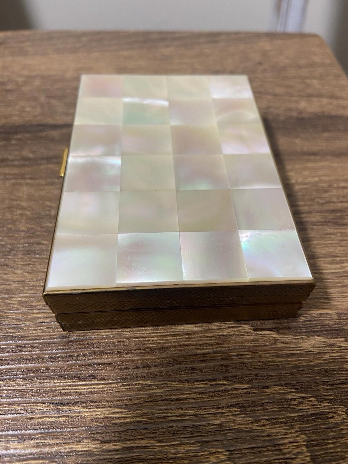 Takeo Kikuchi Kigu mother of pearl brass cigarette case compact w mirror Size ONE SIZE - 2 Thumbnail