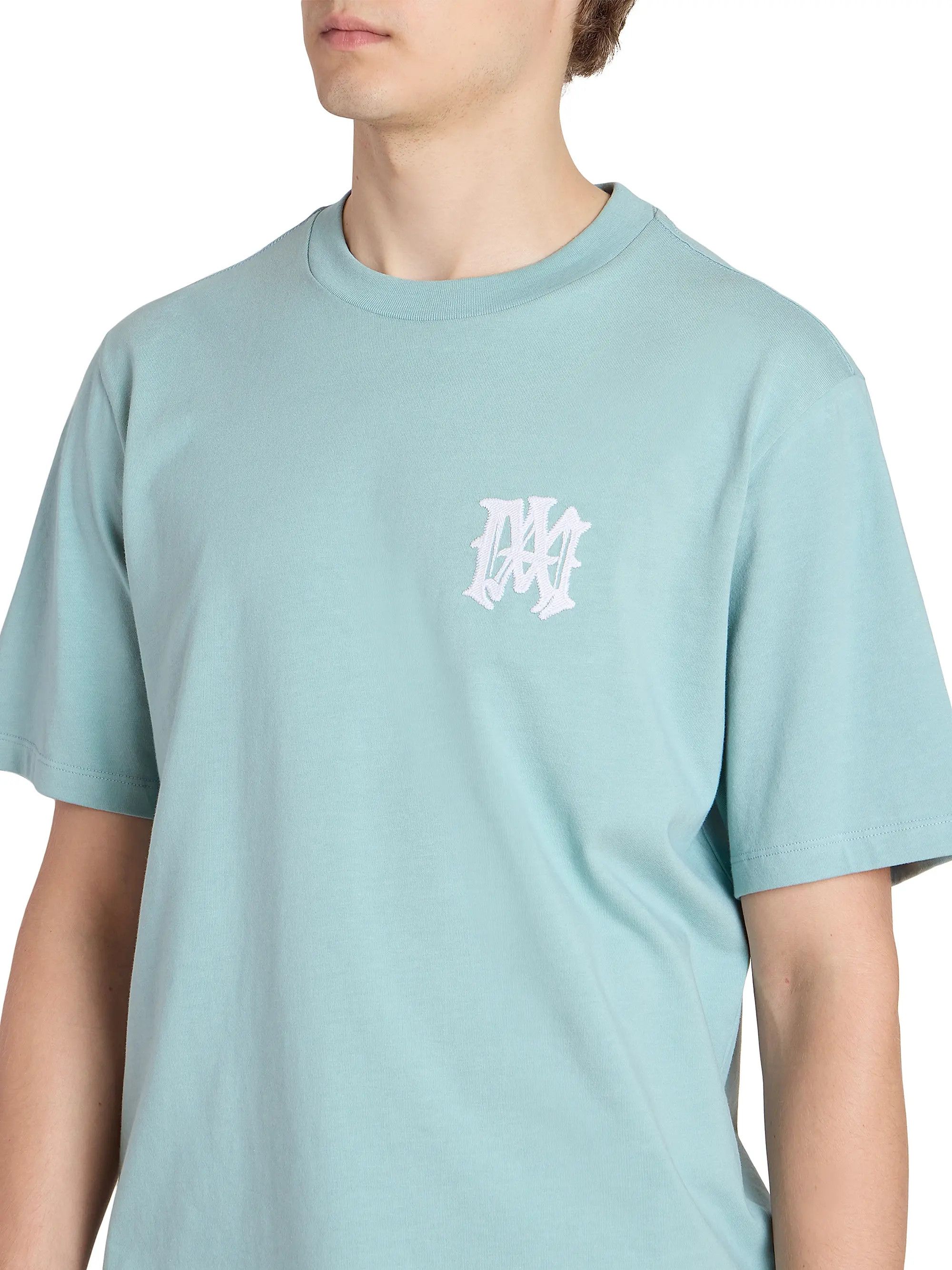 Amiri os11x0526 MA Chateau Embroidered Logo T-Shirt in Blue Size US L / EU 52-54 / 3 - 6 Thumbnail