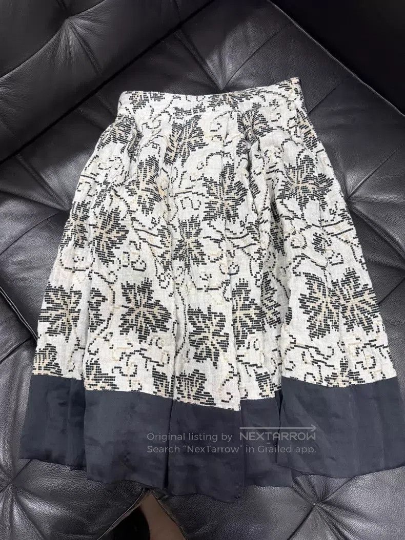 Dries Van Noten DRIES VAN NOTEN Woven Patched Maxi Skirt Size 35" - 5 Thumbnail