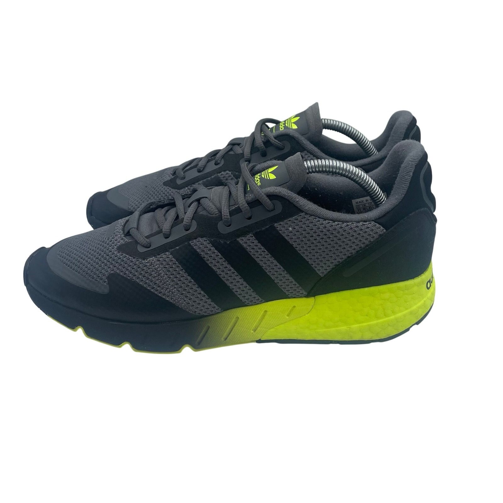 Adidas Adidas ZX 1K Boost Grey Black Solar Yellow Shoes Mens 11 Size US 11 / EU 44 - 1 Thumbnail