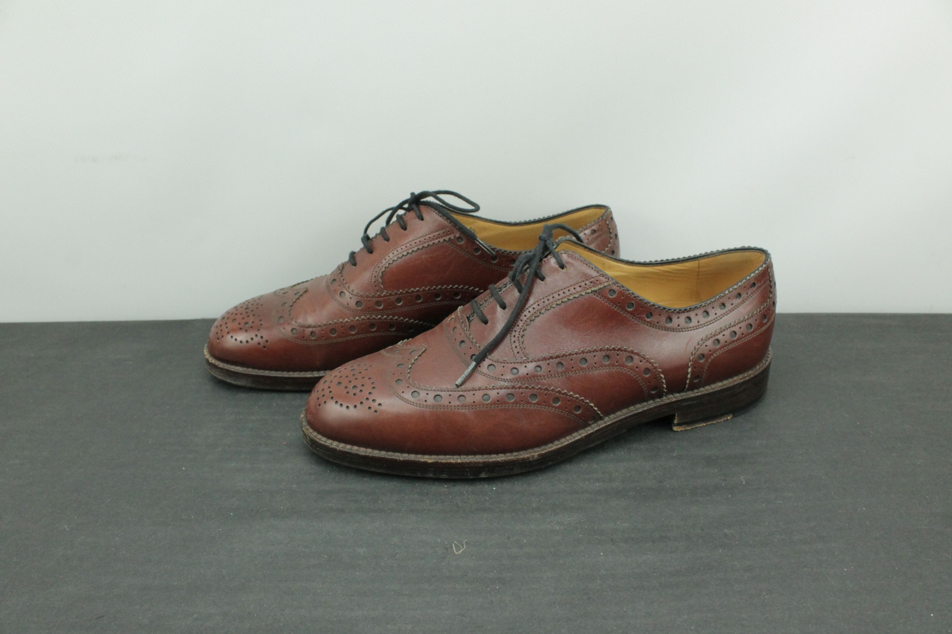Bally Bally Scribe Handmade Brown Oxford Brogue Dress Men's Shoes Size US 8 / EU 41 - 4 Thumbnail