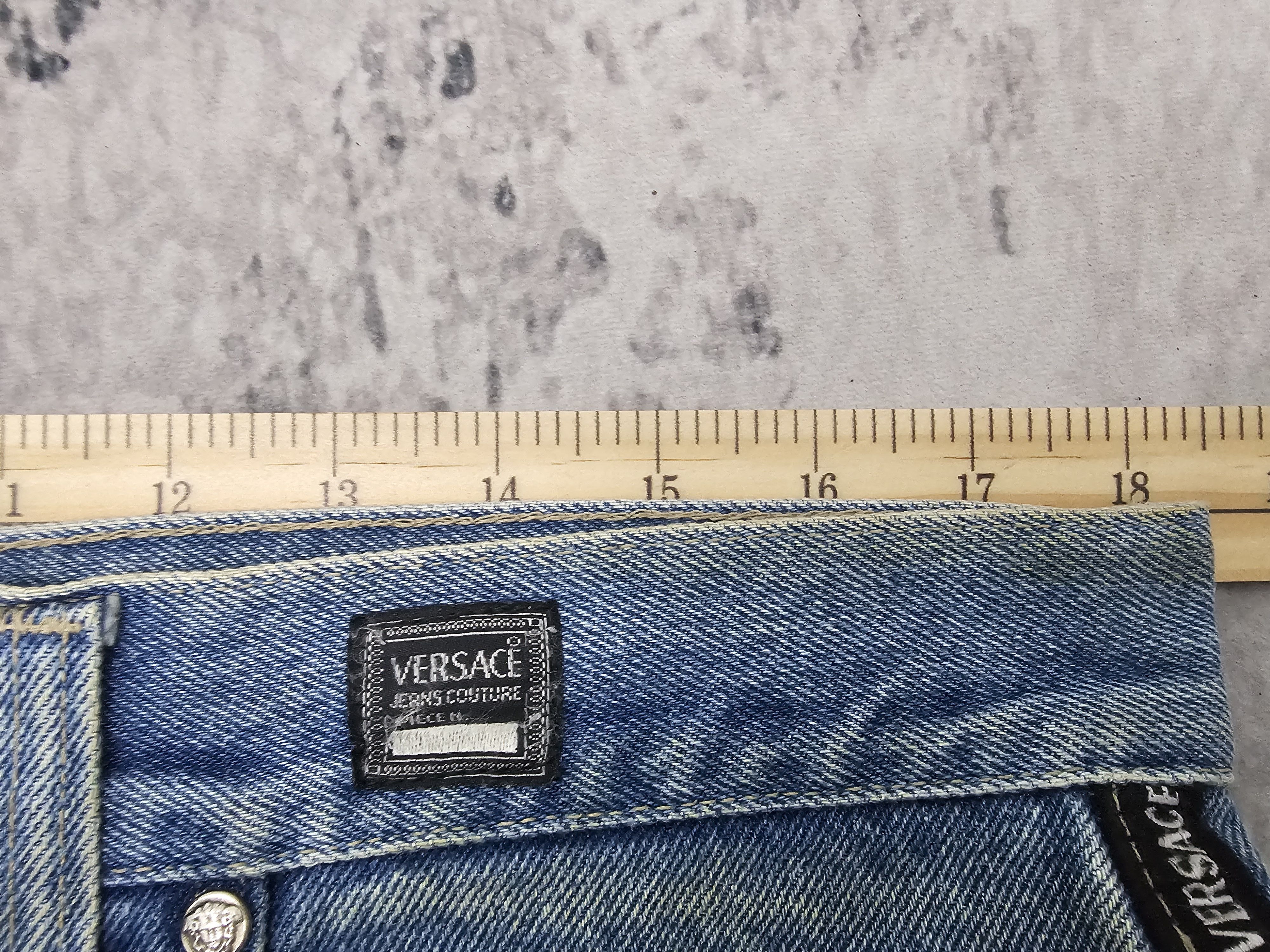 Versace Vintage VERSACE JEANS COUTURE High Rise Stain Jeans JB0294 Size US 36 / EU 52 - 20 Thumbnail