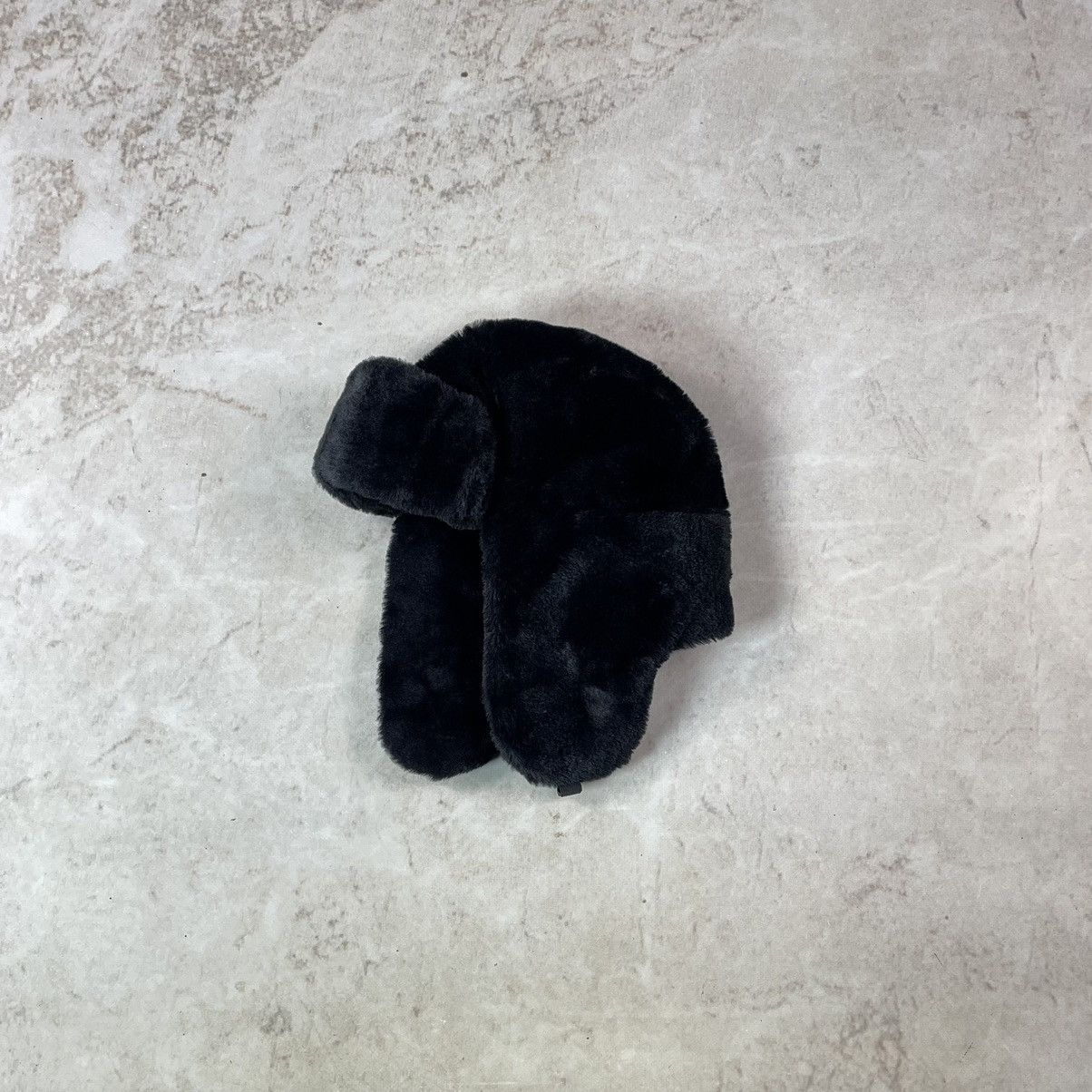 If Six Was Nine Y2K Fur Faux Fuzzy Trapper Mohair Black Ushanka Hat Size ONE SIZE - 4 Thumbnail