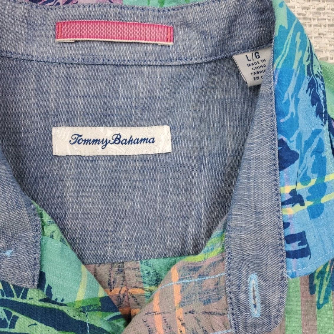 Tommy Bahama Tommy Bahama Shirt Large Floral Hawaiian Camp Short Sleeve Aloha Size US L / EU 52-54 / 3 - 5 Thumbnail