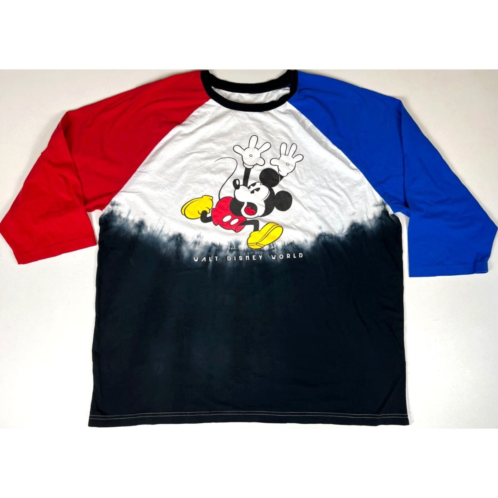 Disney Disney Parks Mens Baseball Tee Mickey Mouse Walt Disney World Colorblock 2XL Multicolor Crew Neck 3/4 Sleeve Shirt T-Shirt Shirt Mens Size US XXL / EU 58 / 5 - 2 Thumbnail