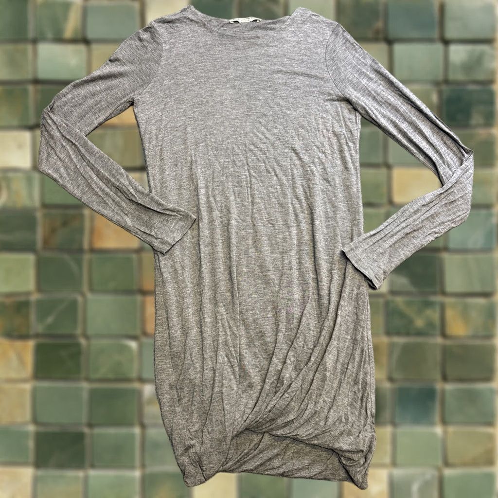 Acne Studios Acne Studios Emilia Grey Bubble Hem Stretch Mini Dress S Long Sleeve Women Regular Gray Knit Short Fall Spring Winter Portugal Size S / US 4 / IT 40 - 1 Thumbnail