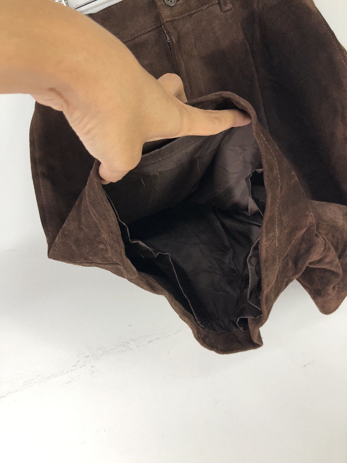 Leather Vintage Cow Leather Short Pants Size 23" - 12 Thumbnail
