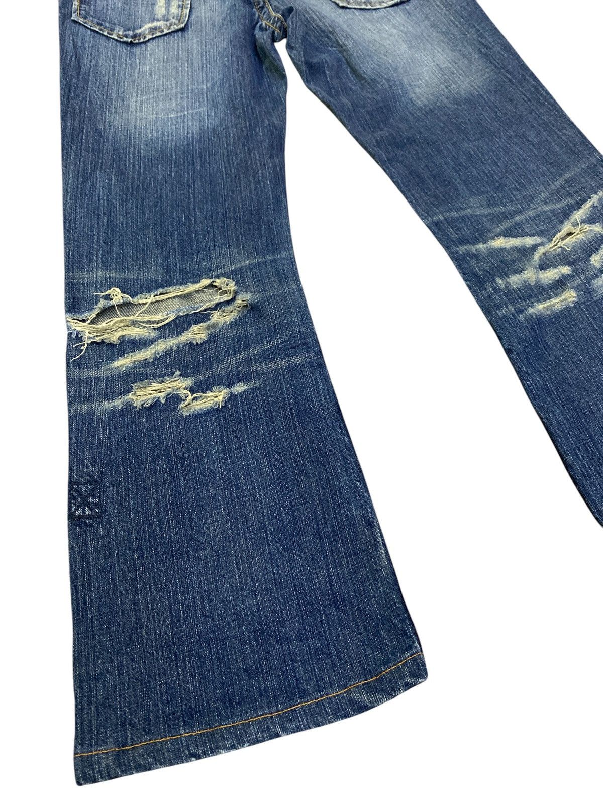 Hysteric Glamour × If Six Was Nine × Japanese Brand Flared Jeans by Trim Co Ltd Distressed Denim Size US 34 / EU 50 - 15 Thumbnail